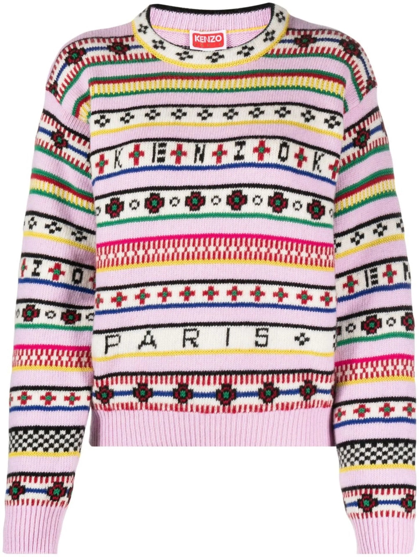 intarsia-knit logo jumper