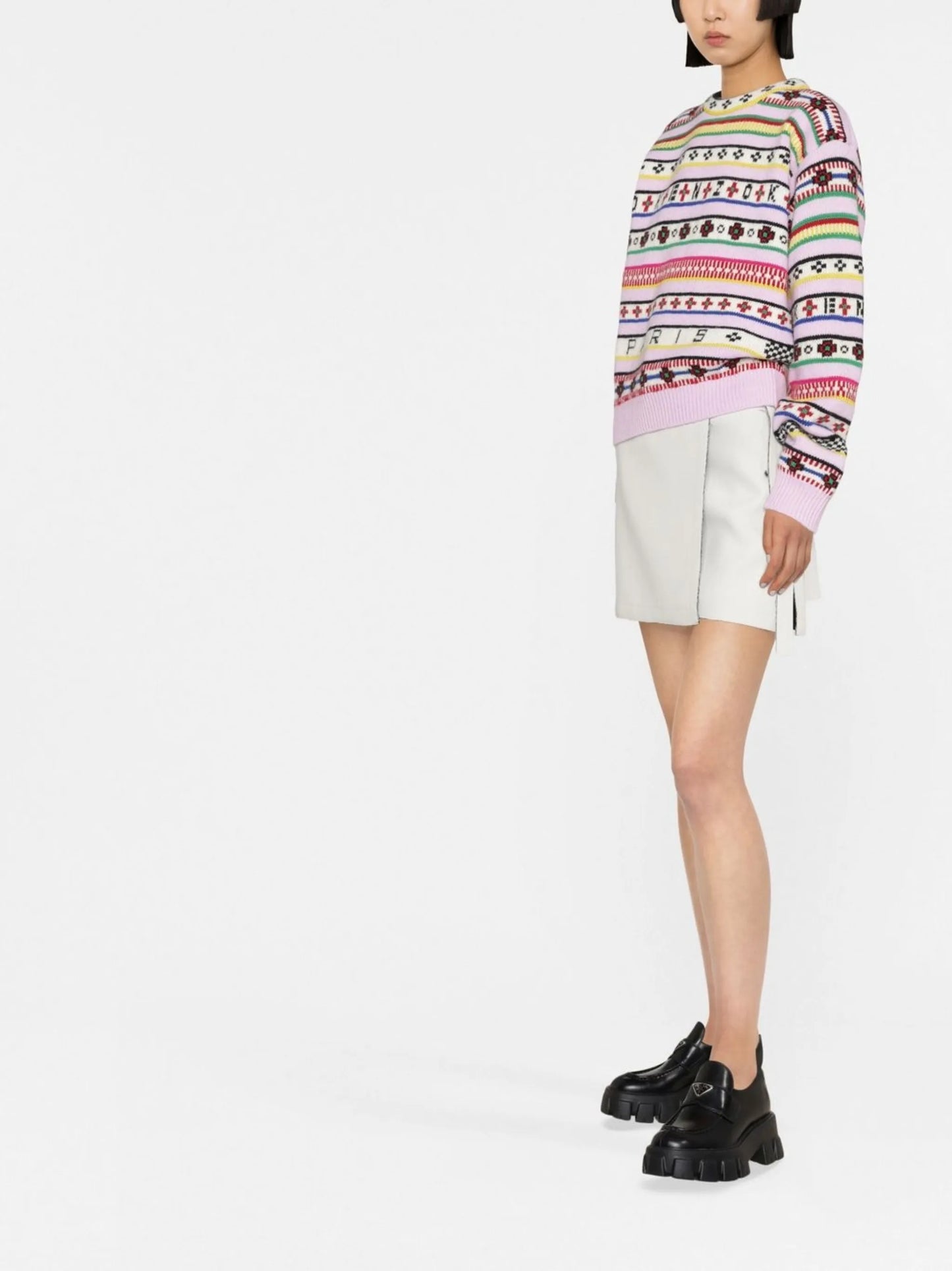 intarsia-knit logo jumper