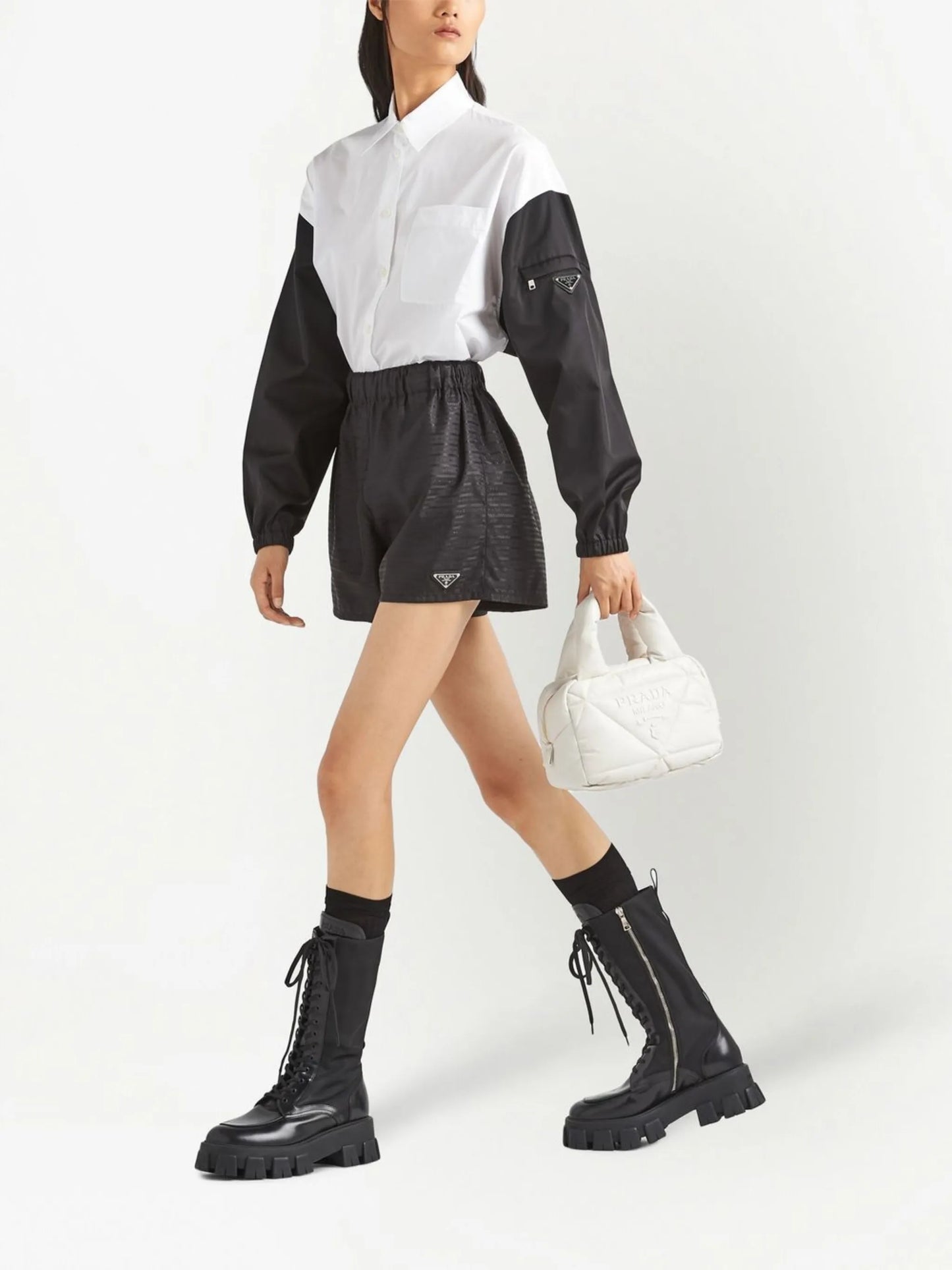 Re-Nylon poplin shirt