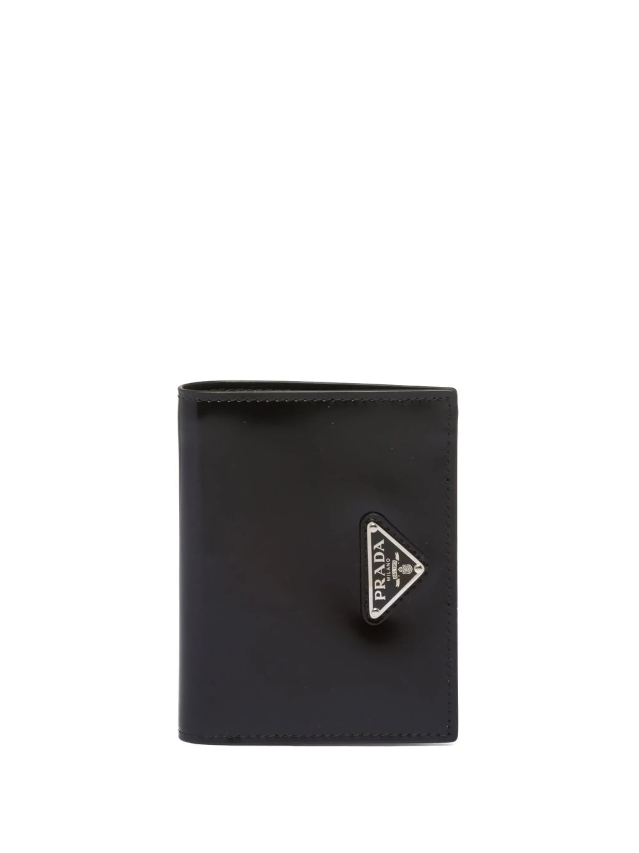 logo-plaque leather wallet
