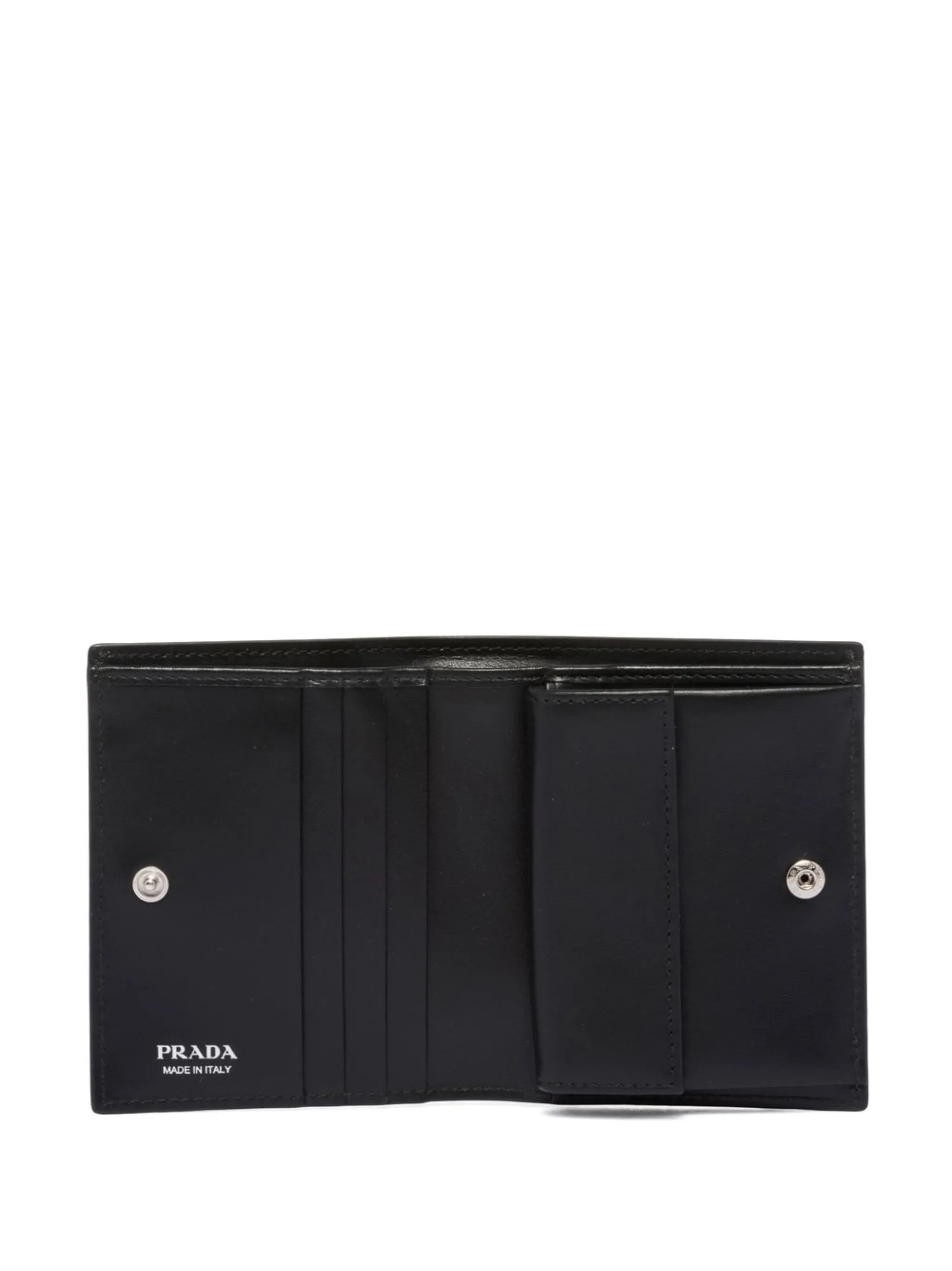 logo-plaque leather wallet