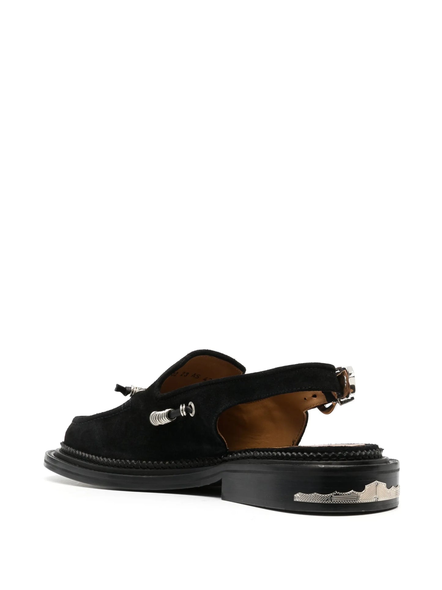 sling-back leather loafers