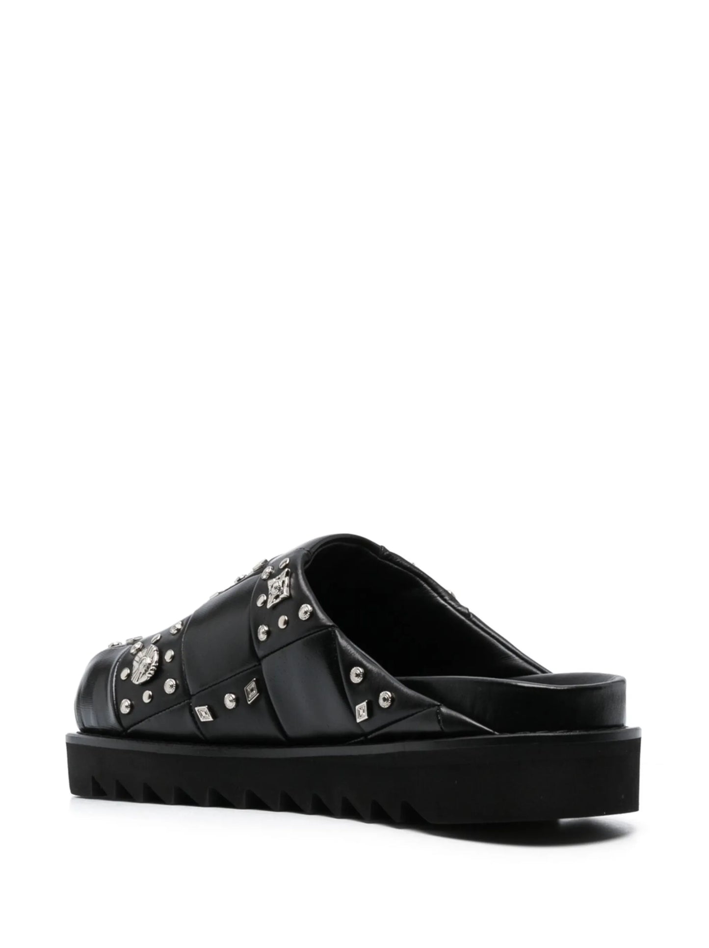 stud-detailing leather mules