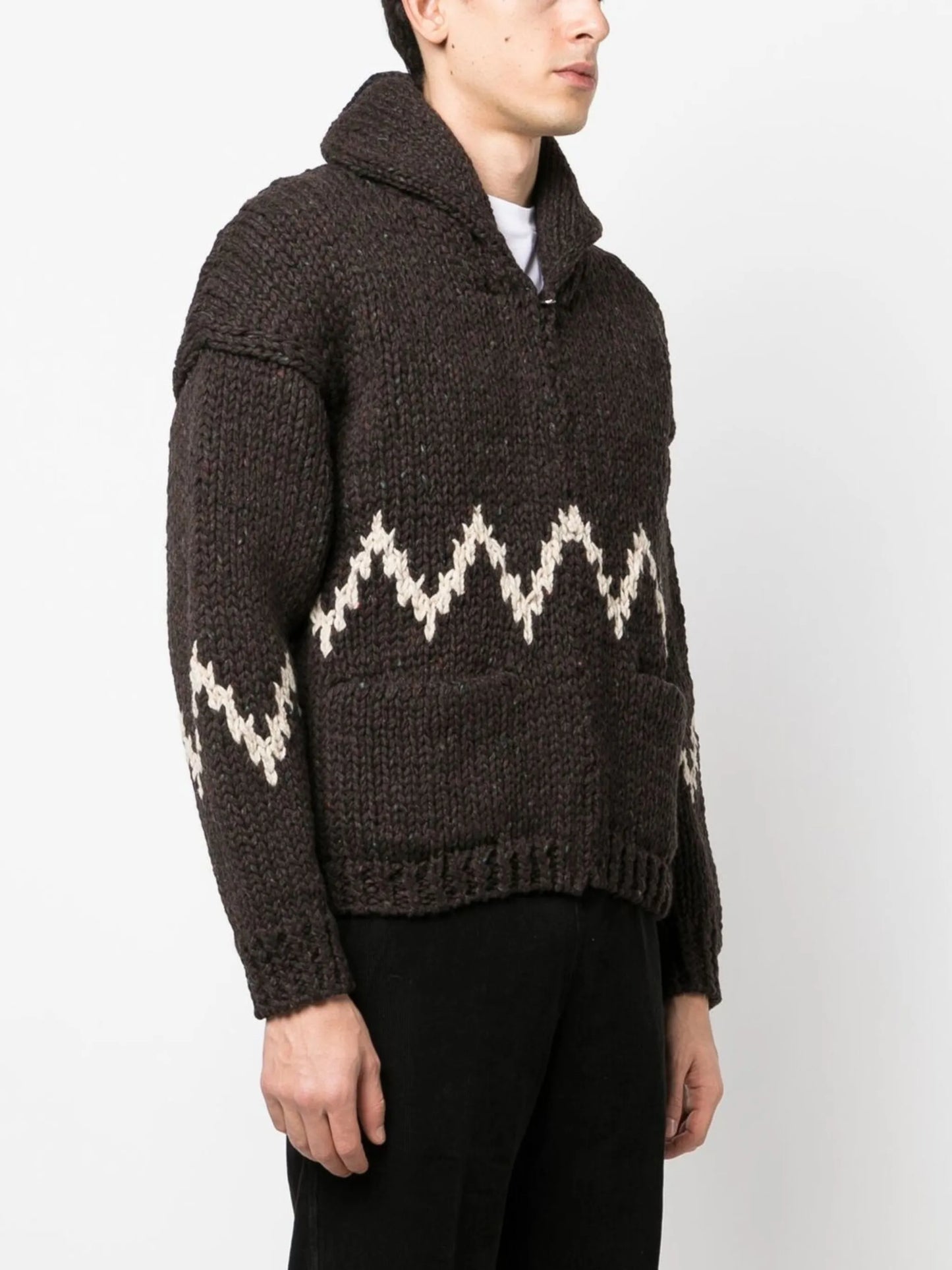 chunky knit wool cardigan