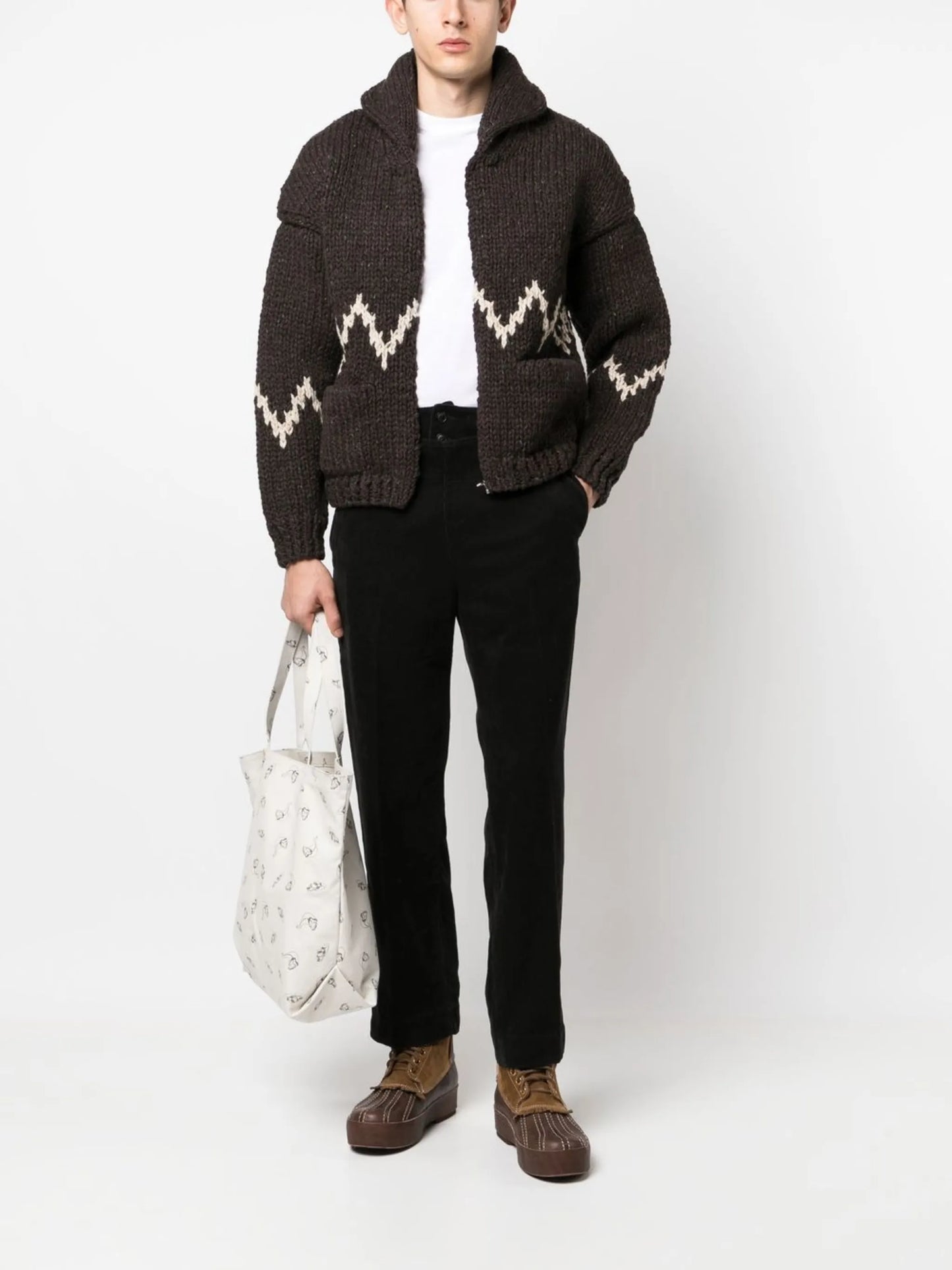 chunky knit wool cardigan