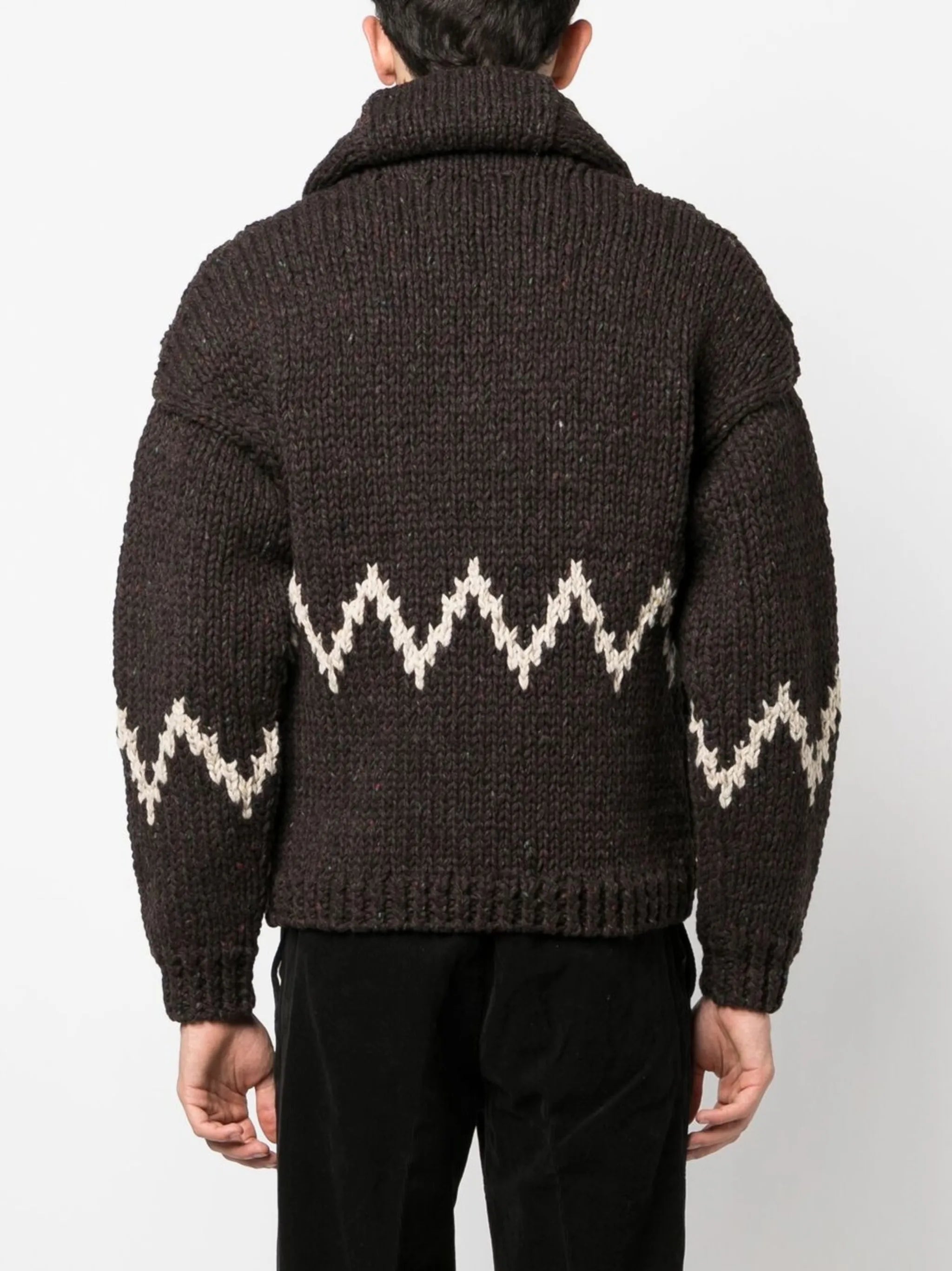 chunky knit wool cardigan