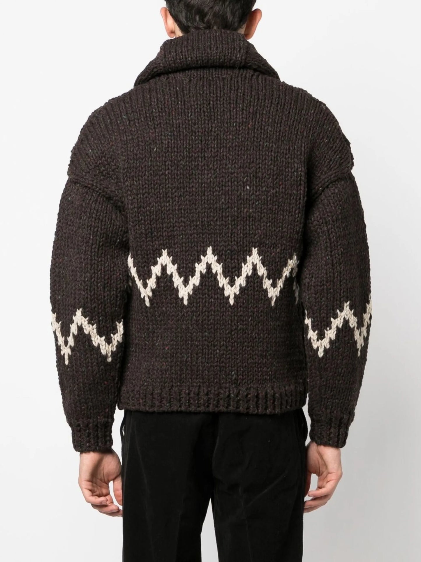 chunky knit wool cardigan