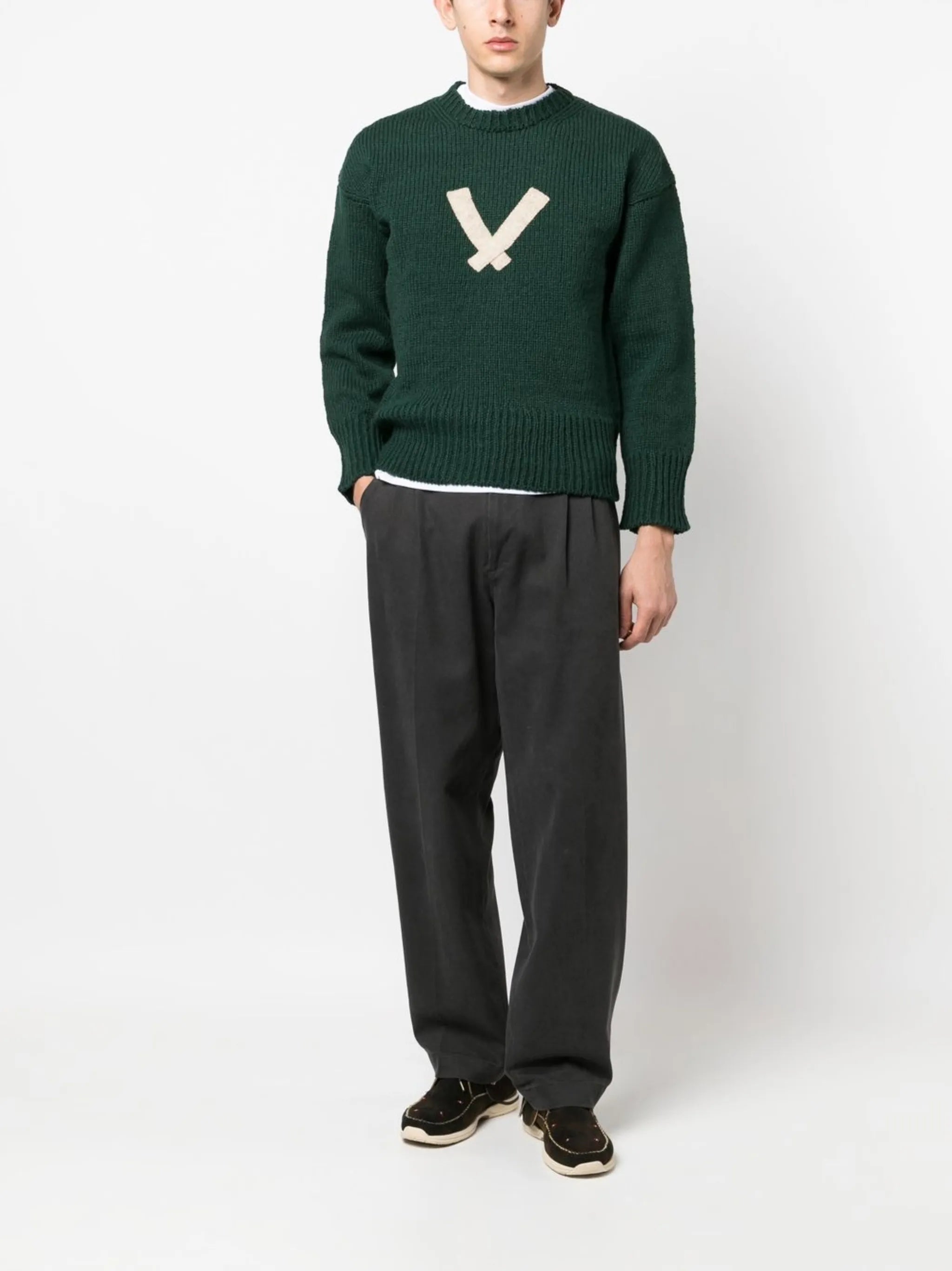 Letterman woollen jumper