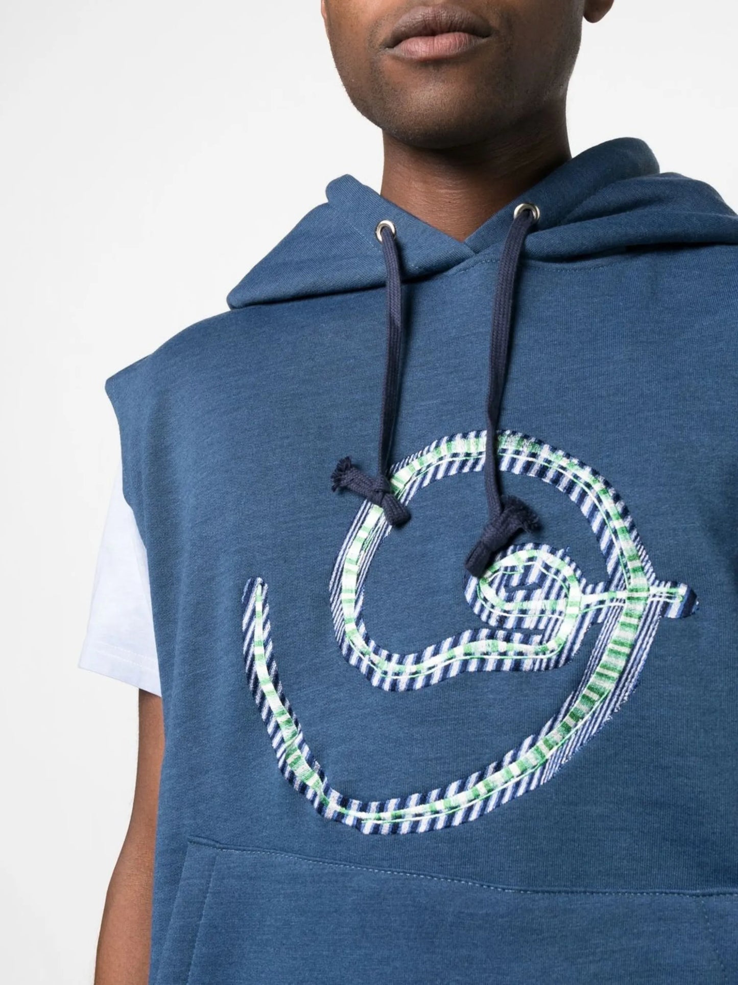 graphic-print sleeveless hoodie