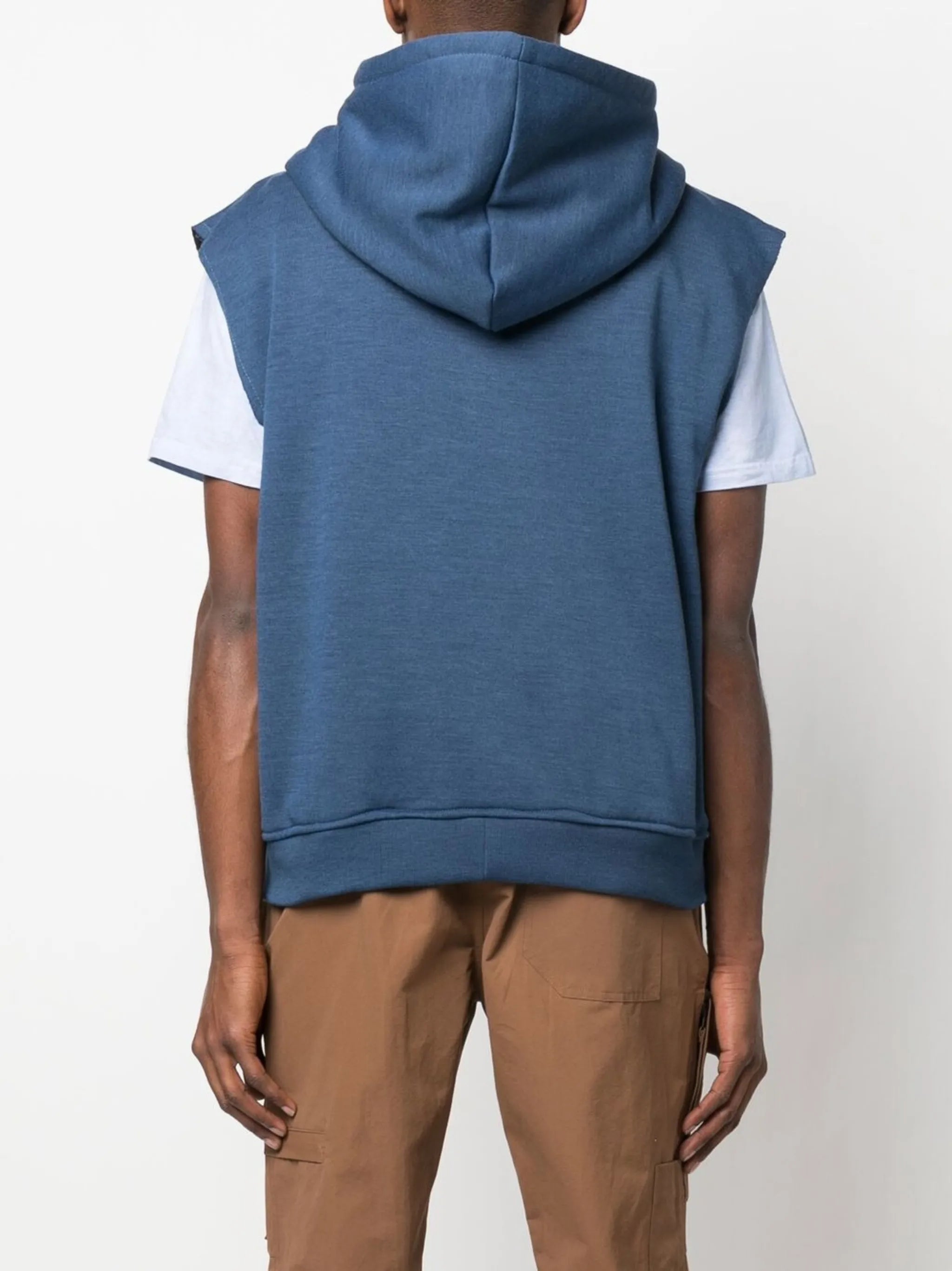 graphic-print sleeveless hoodie