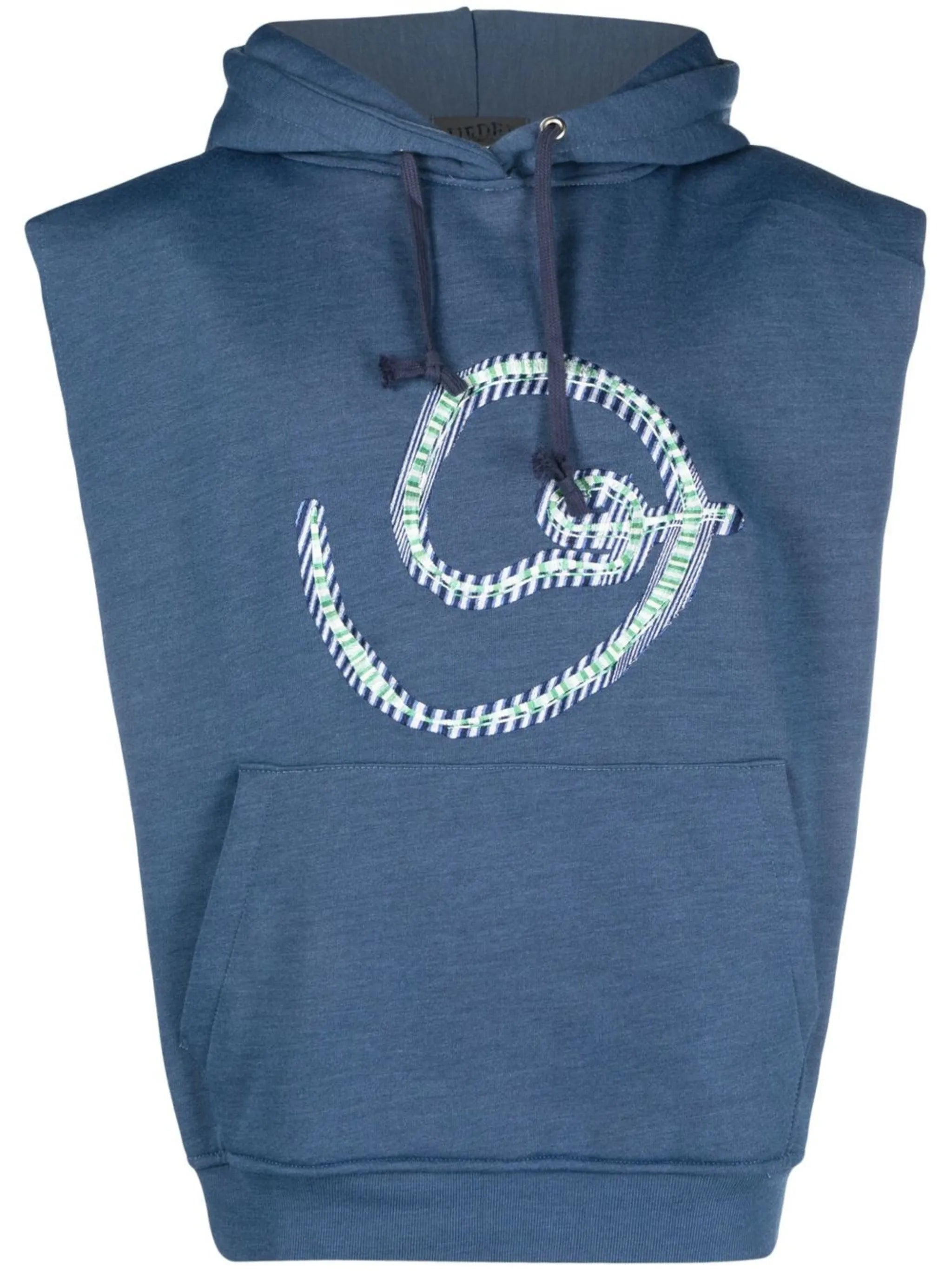 graphic-print sleeveless hoodie
