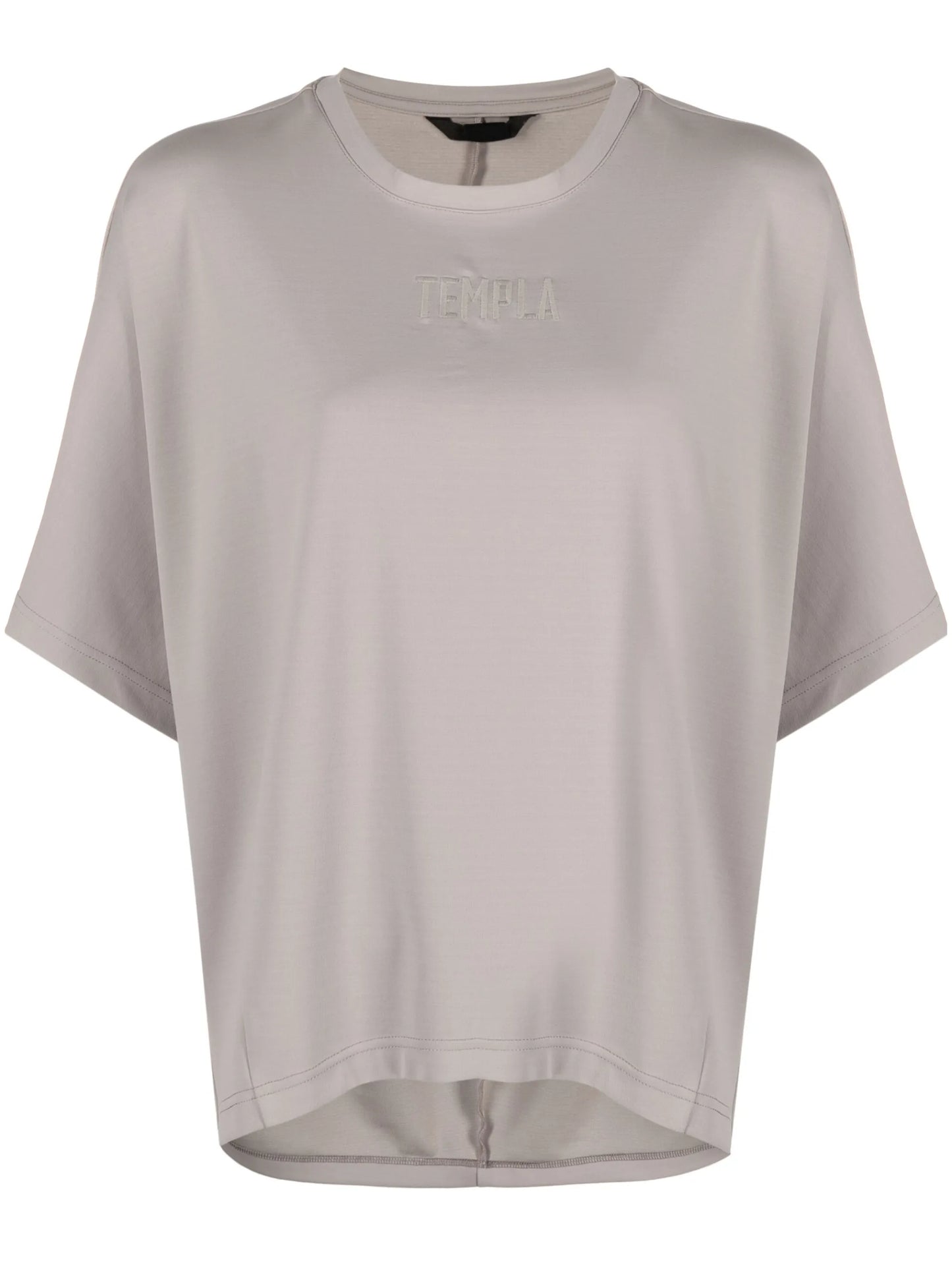 Cropped logo-embroidered T-shirt