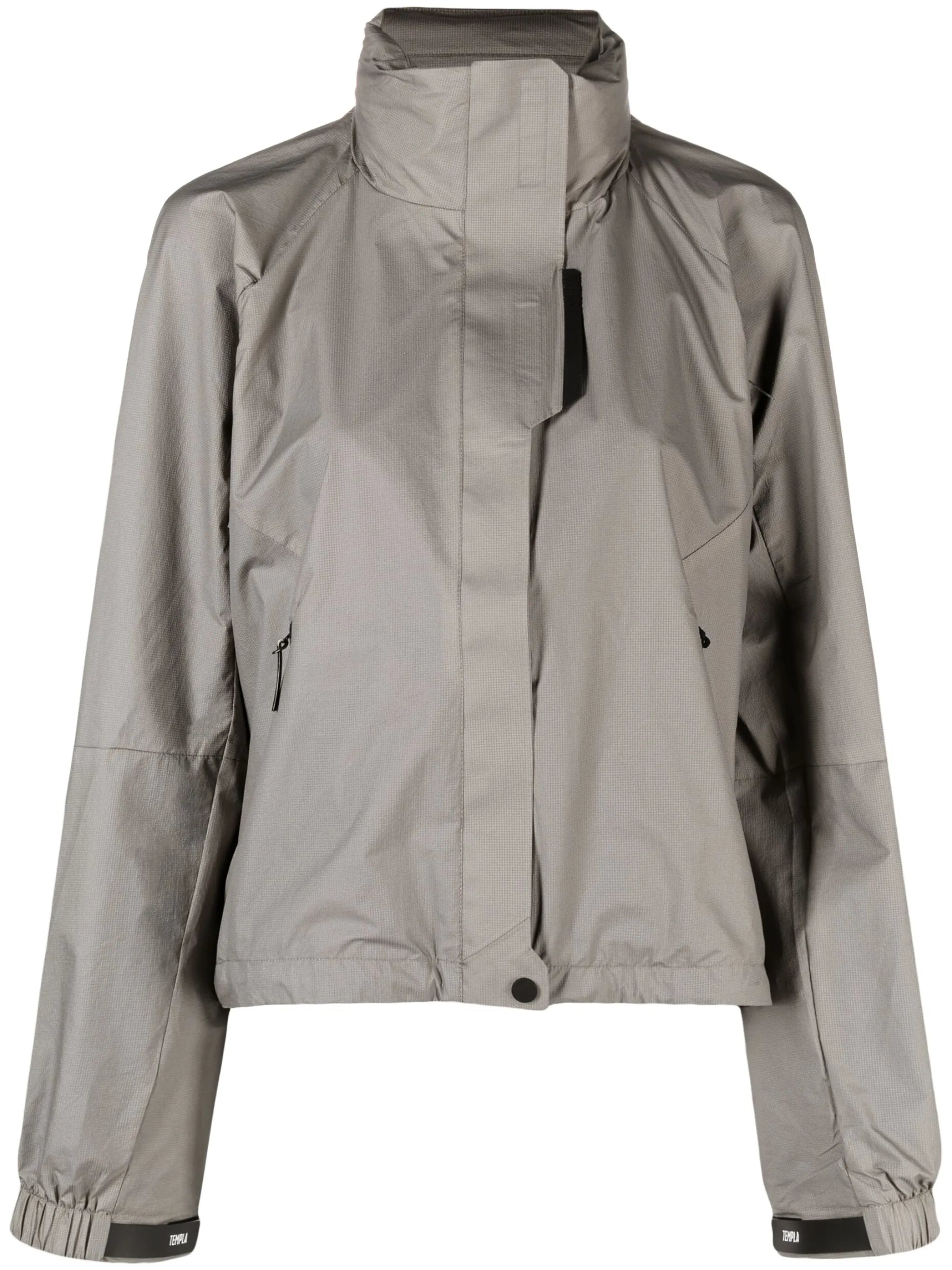 high-neck lightweight jacket