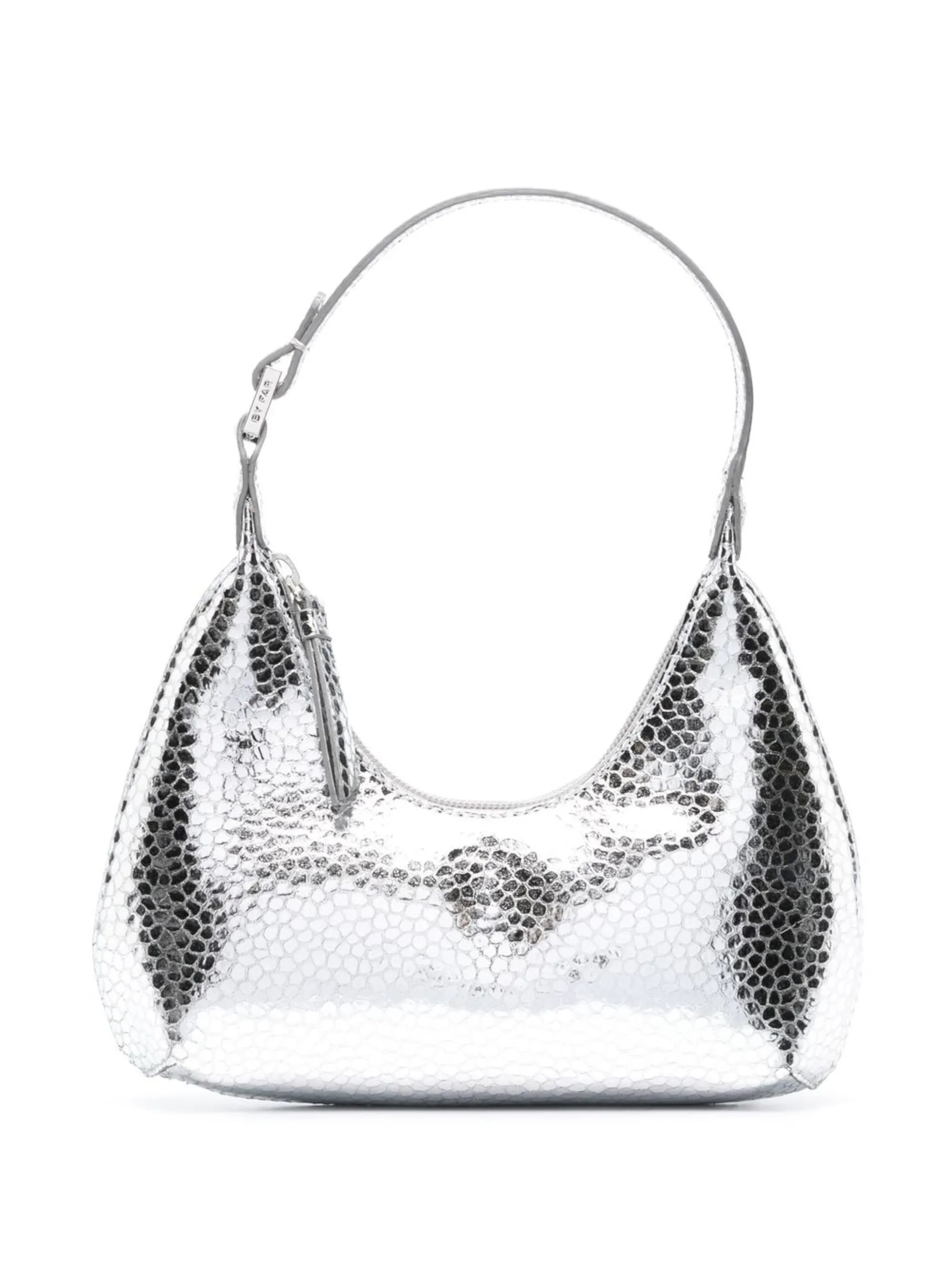 Amber metallic-effect tote bag