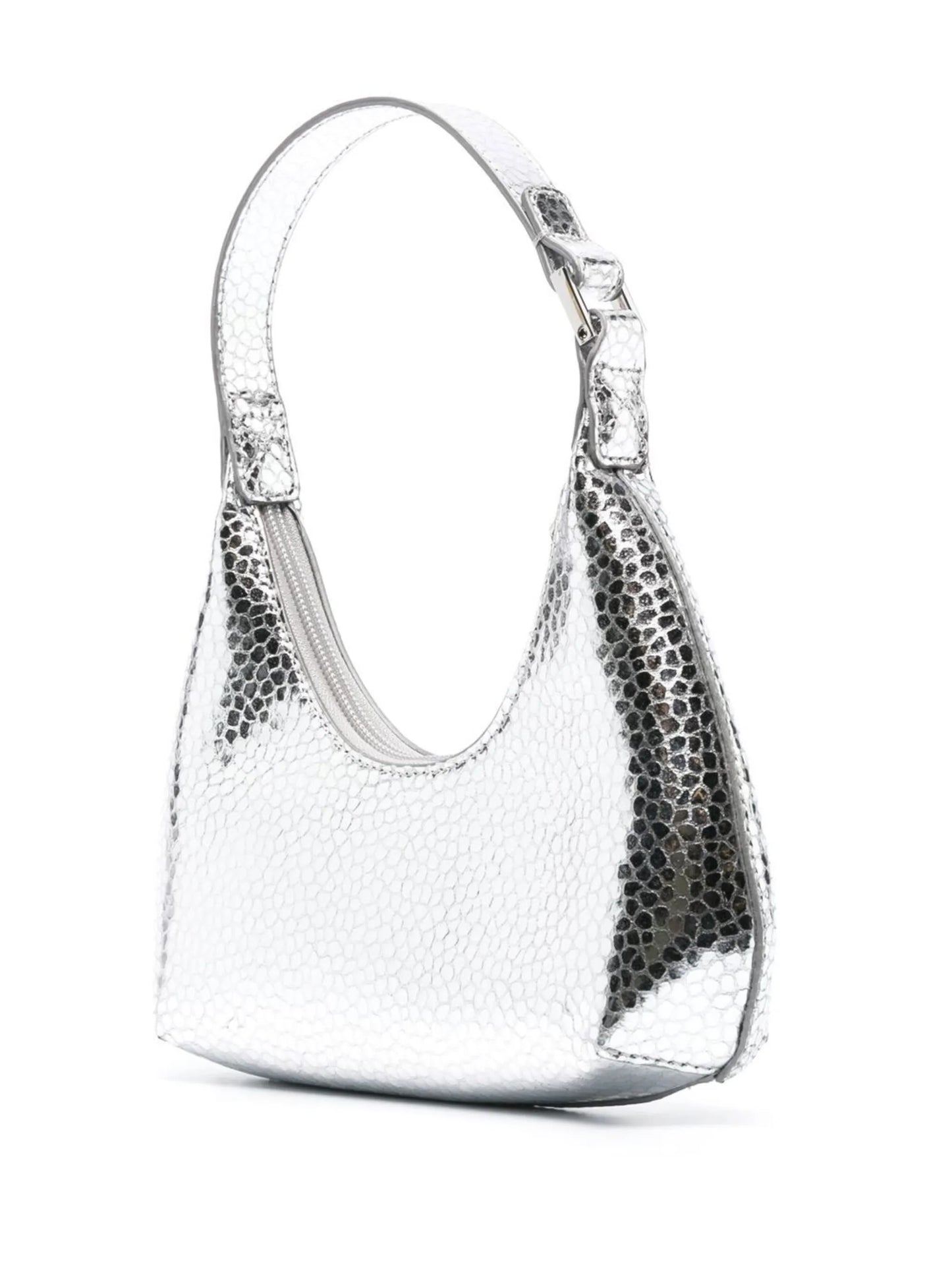 Amber metallic-effect tote bag