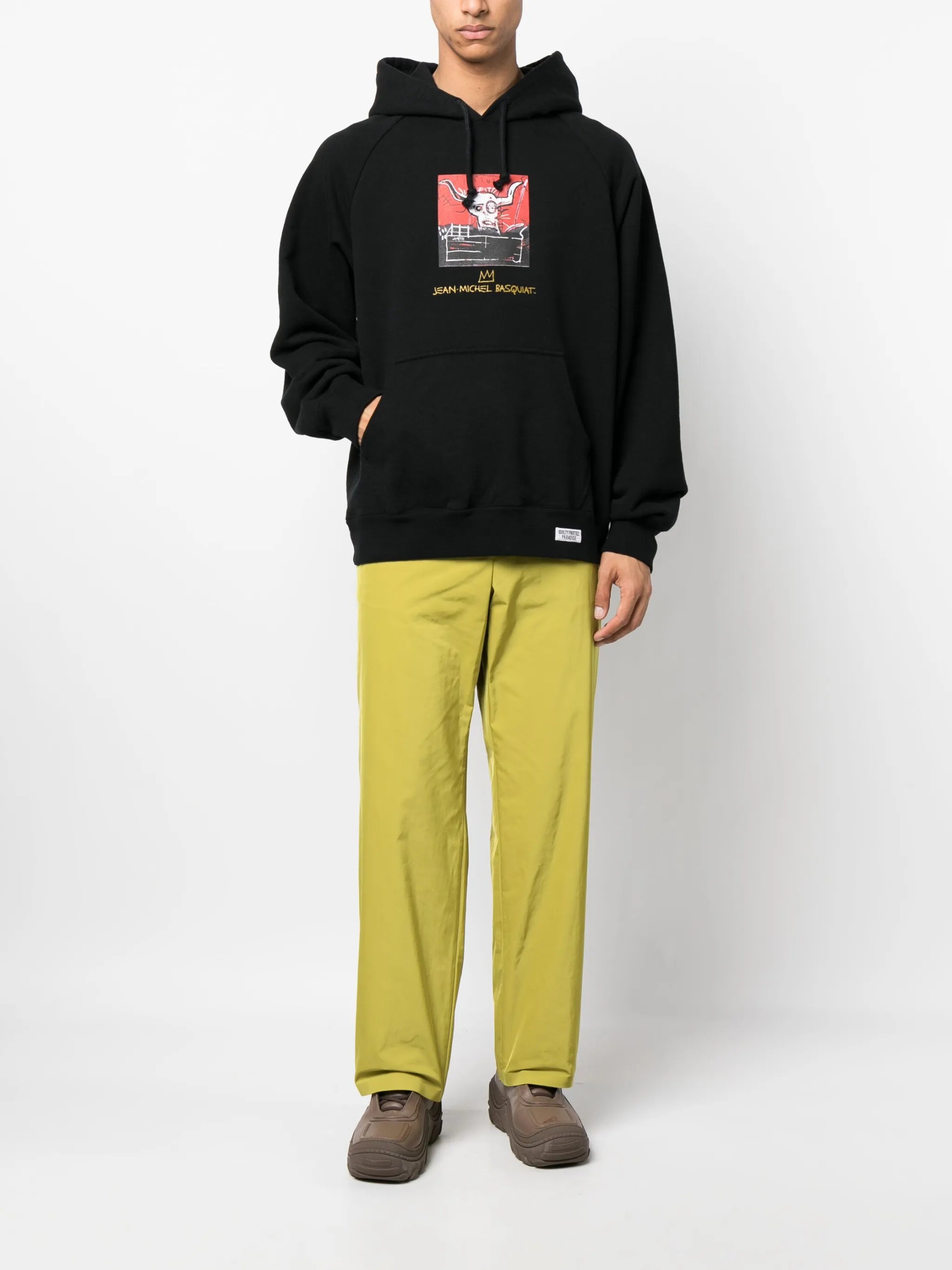graphic-print cotton hoodie
