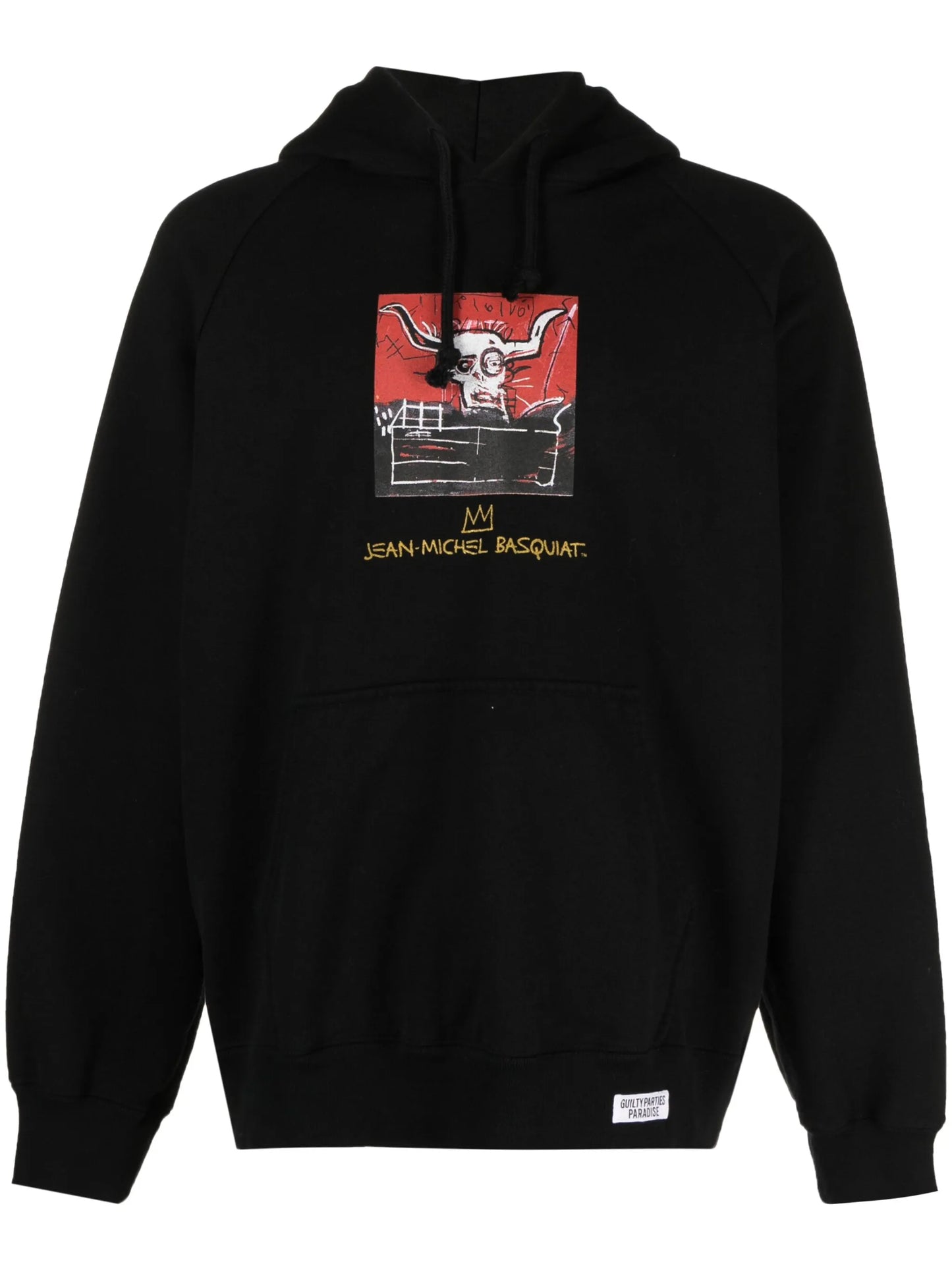 graphic-print cotton hoodie