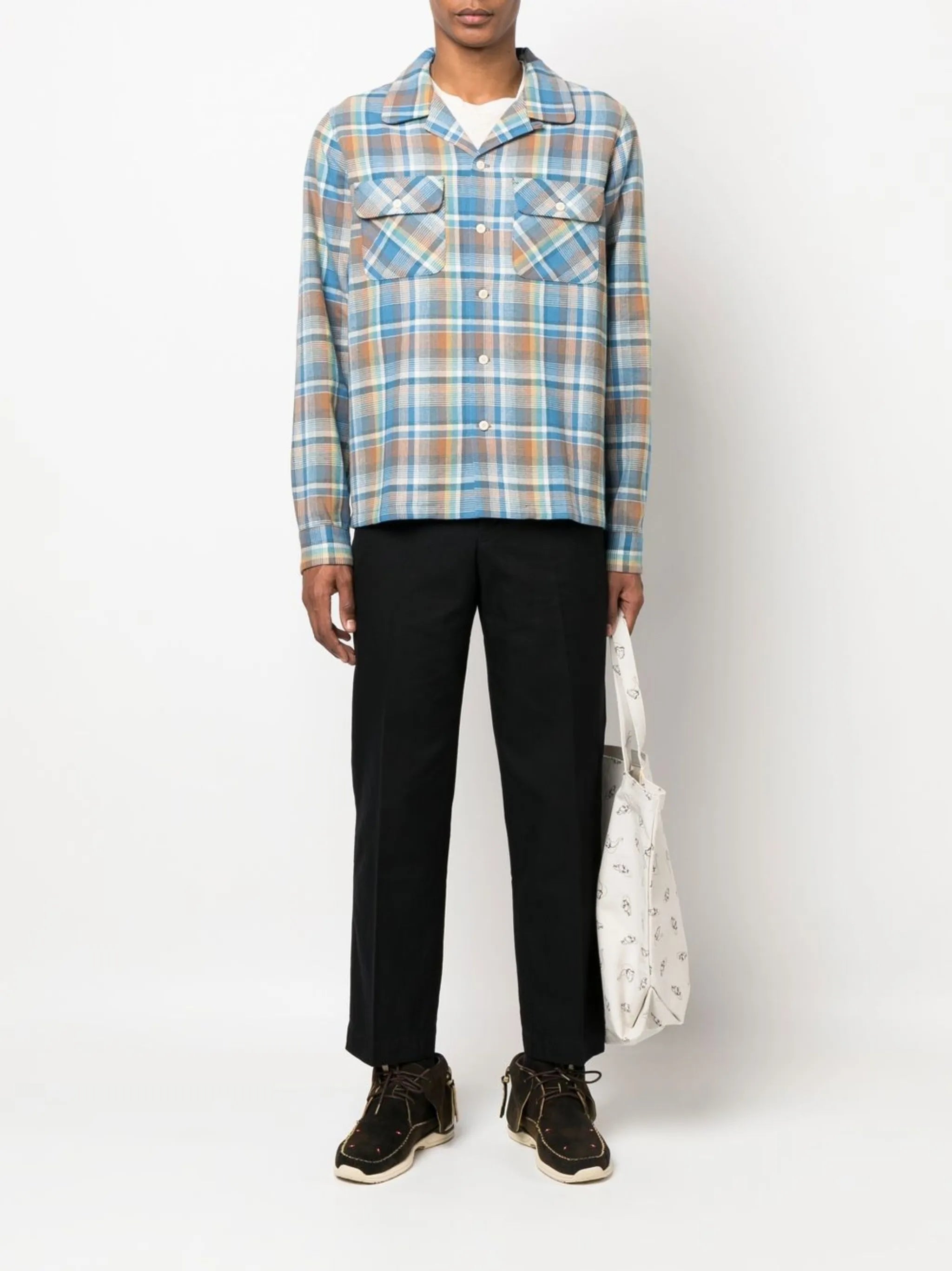 cropped cotton chinos