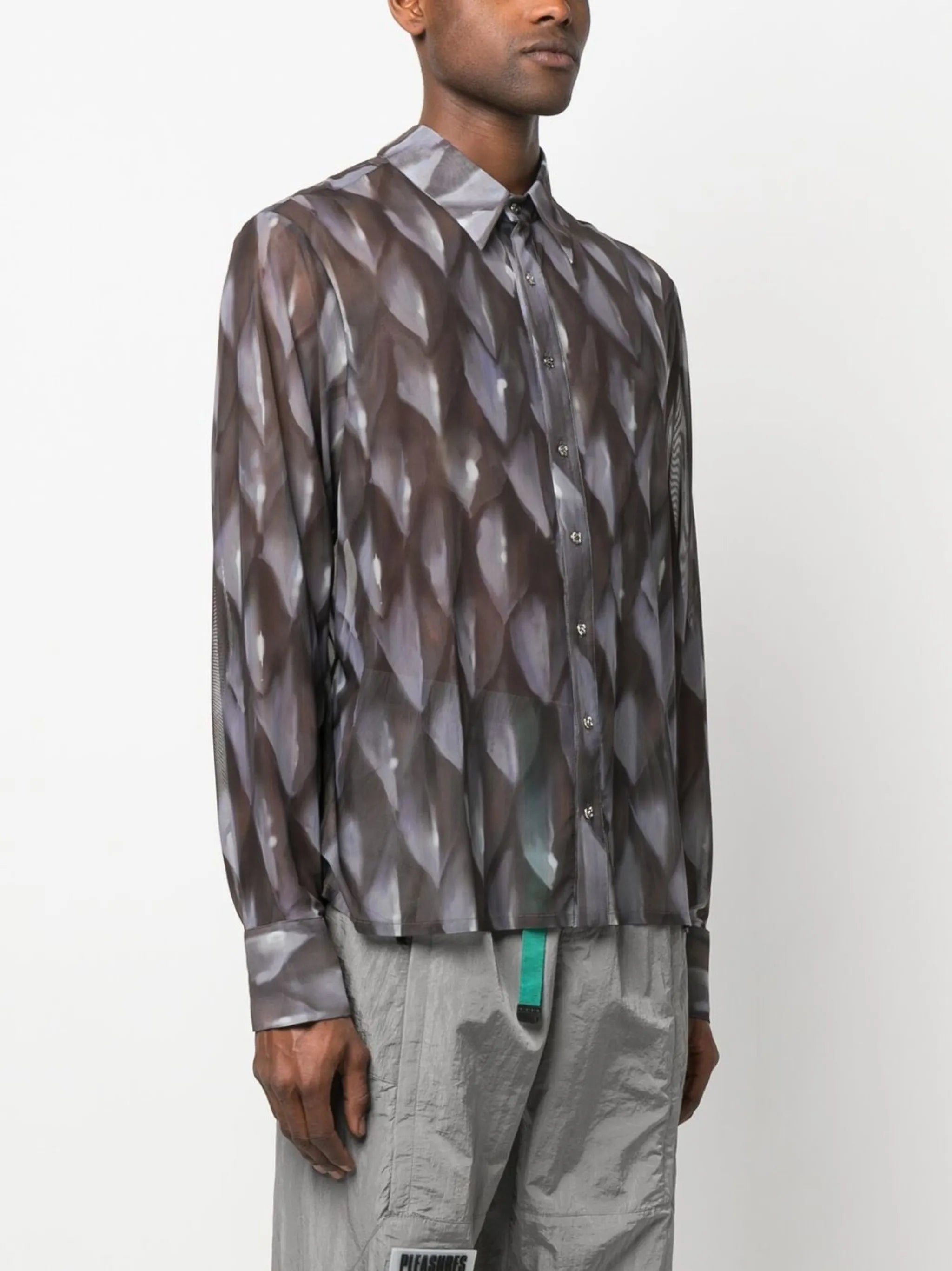 abstract-print shirt