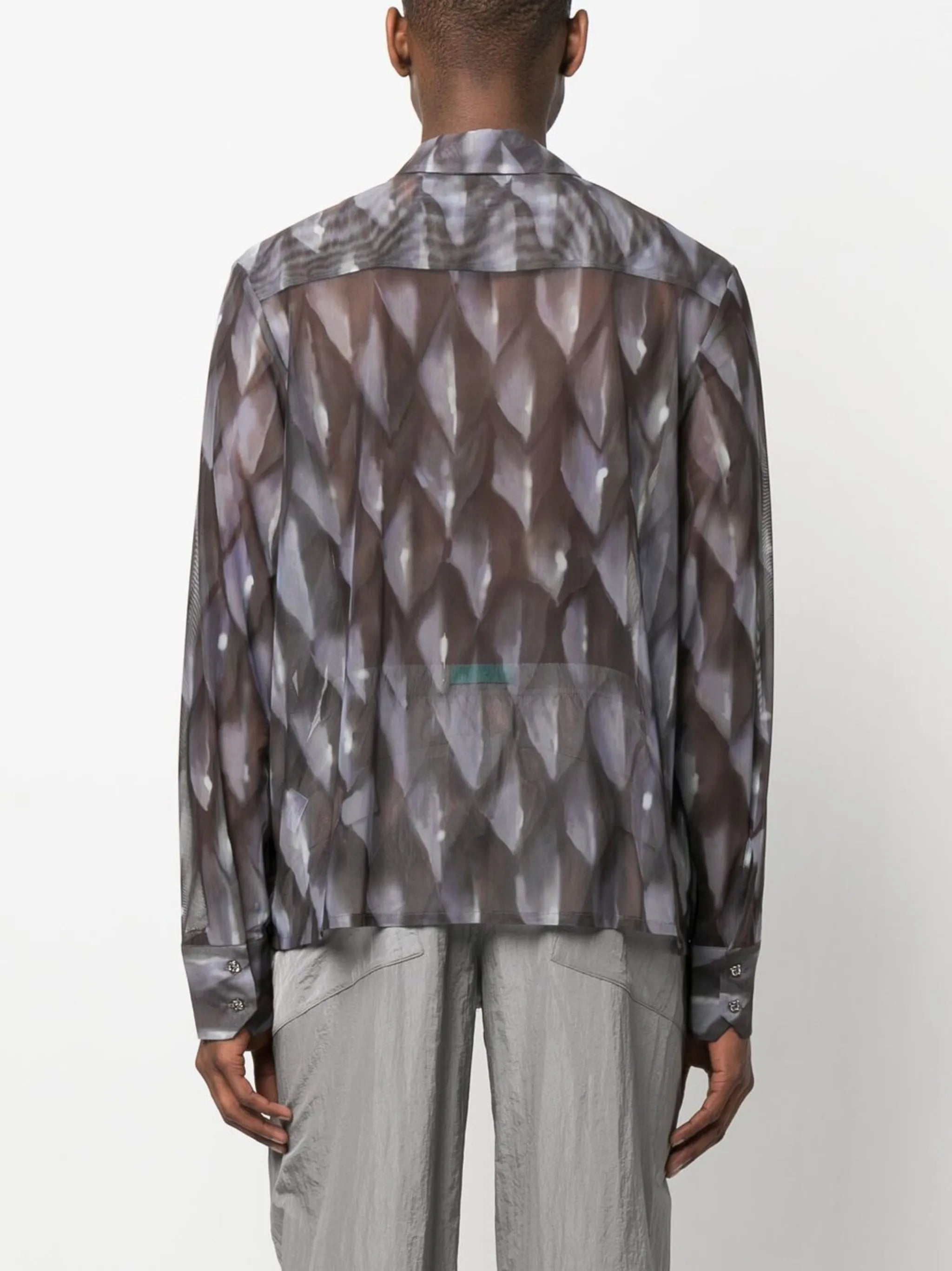 abstract-print shirt