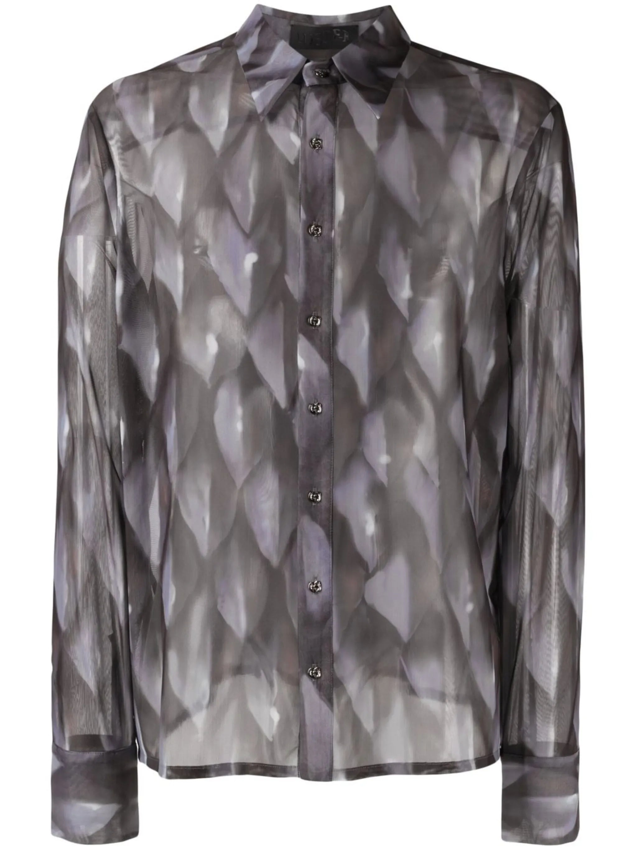 abstract-print shirt