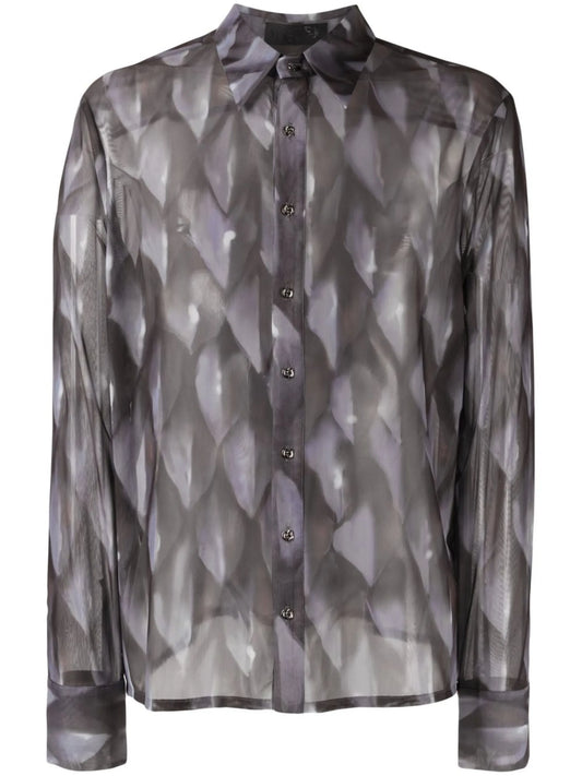 abstract-print shirt