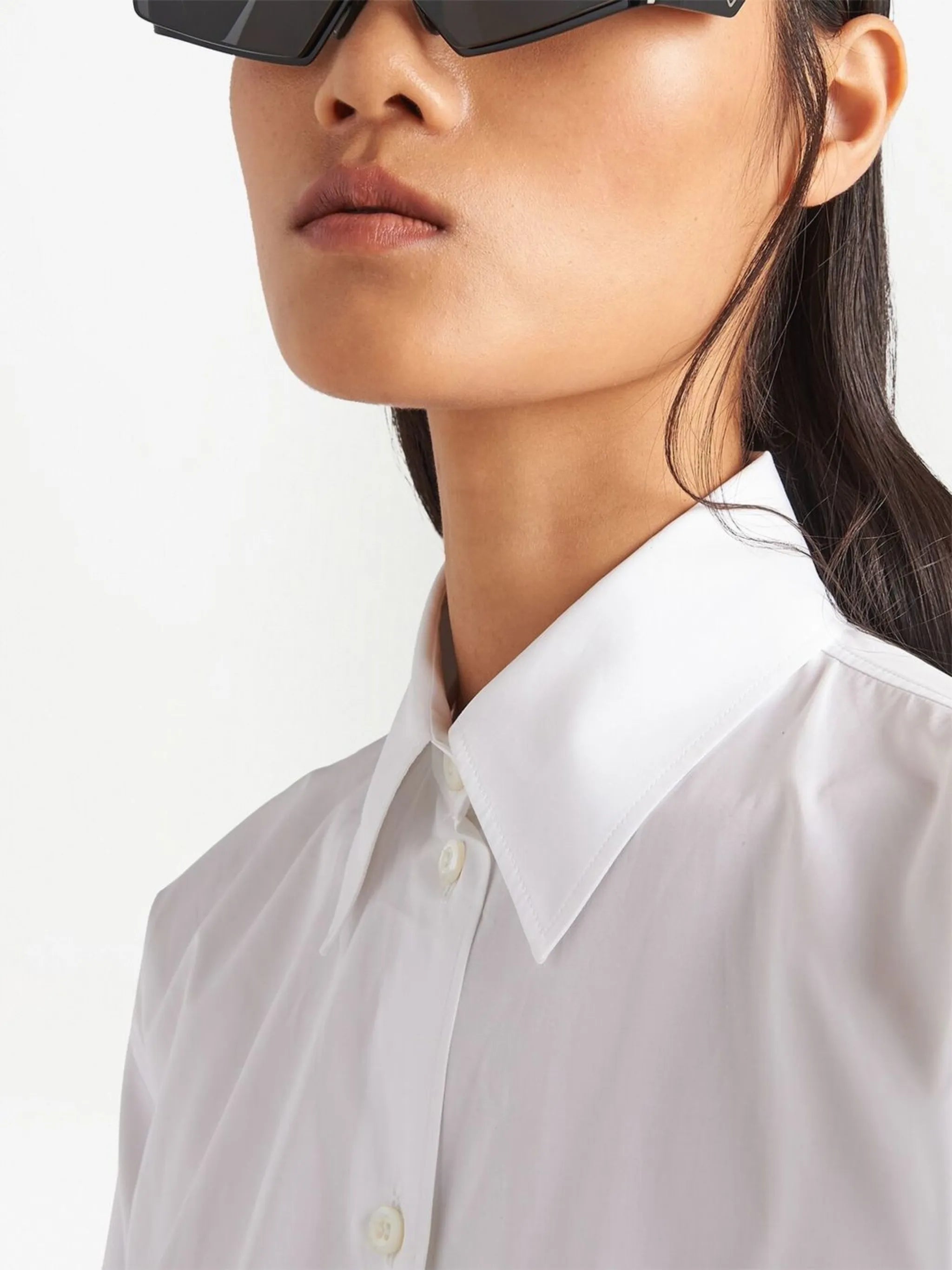 two-tone panelled shirtdress