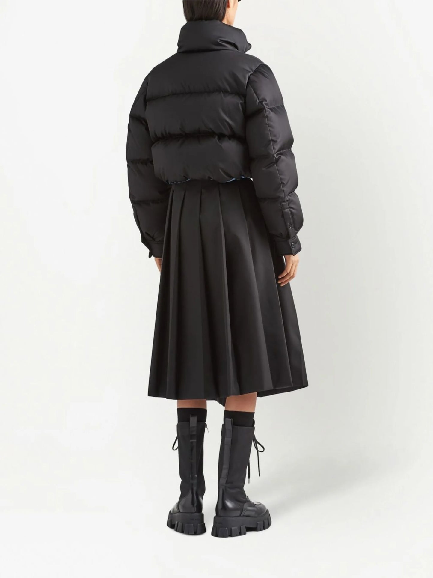 Re-Nylon cropped down jacket