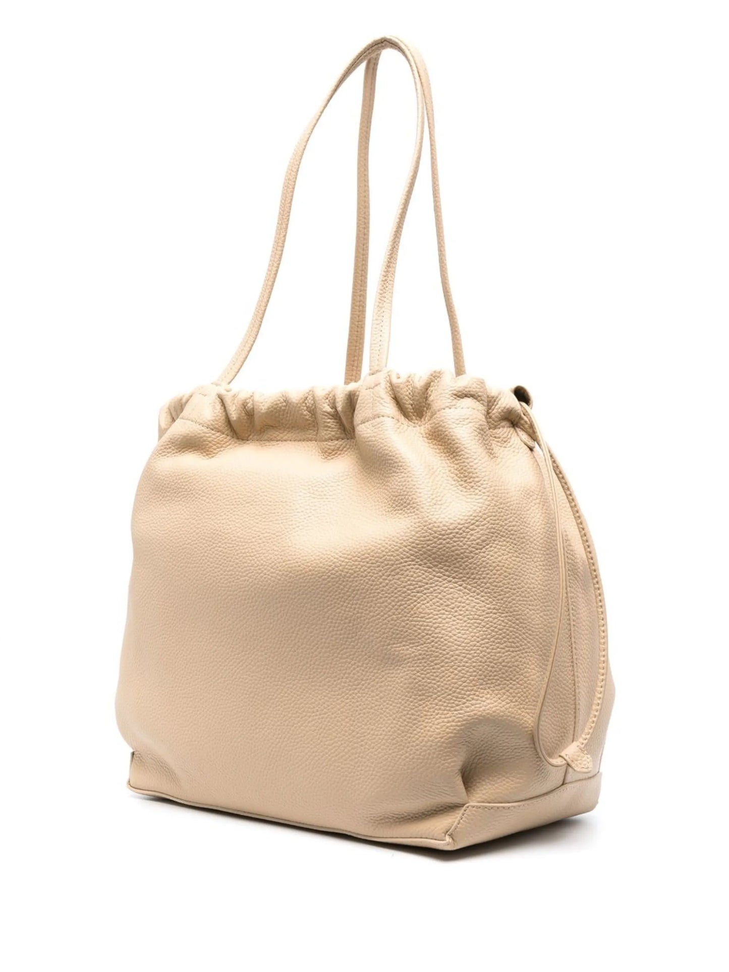 Oslo drawstring leather tote bag