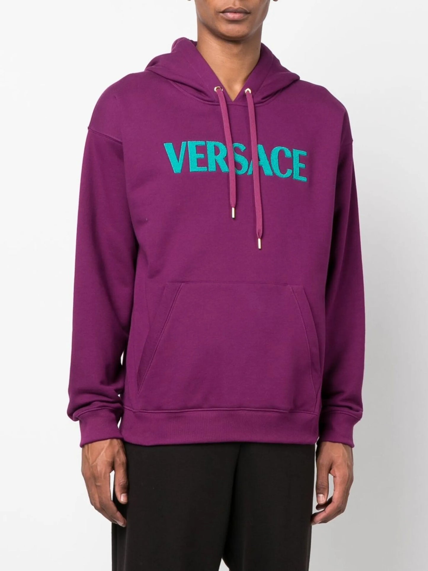 logo-appliqué drawstring hood