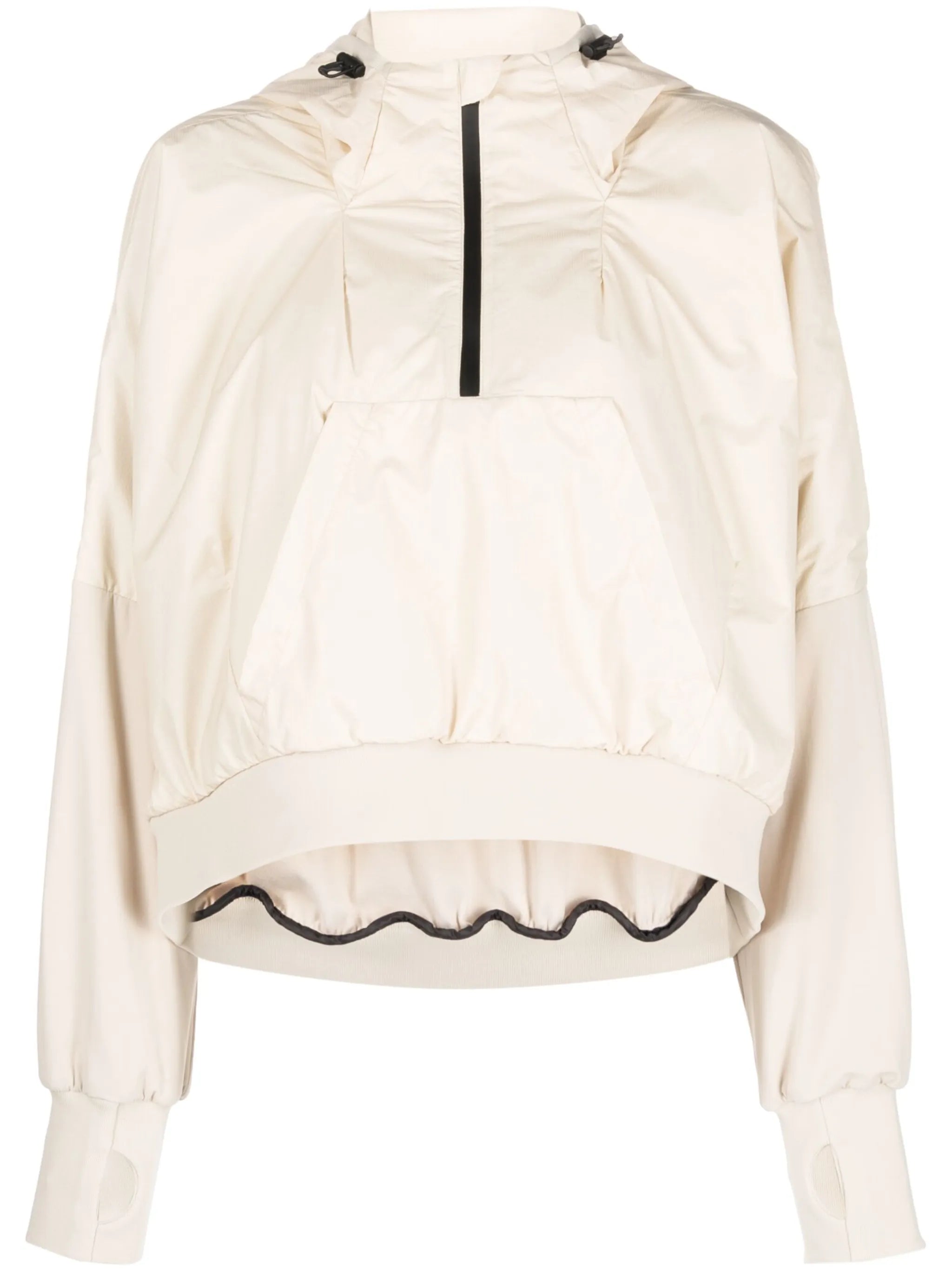 Midlayer half-zip cropped hoodie
