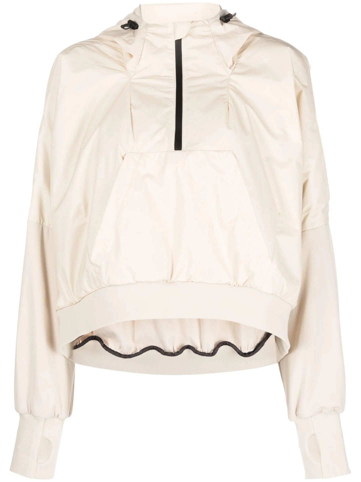 Midlayer half-zip cropped hoodie