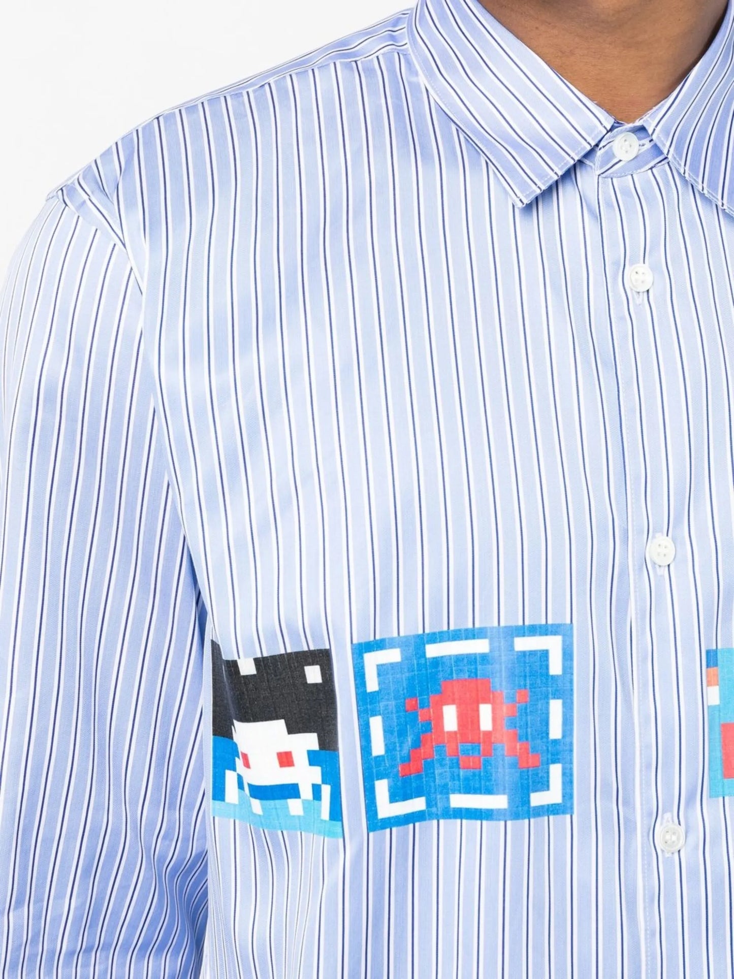graphic-print long-sleeved shirt