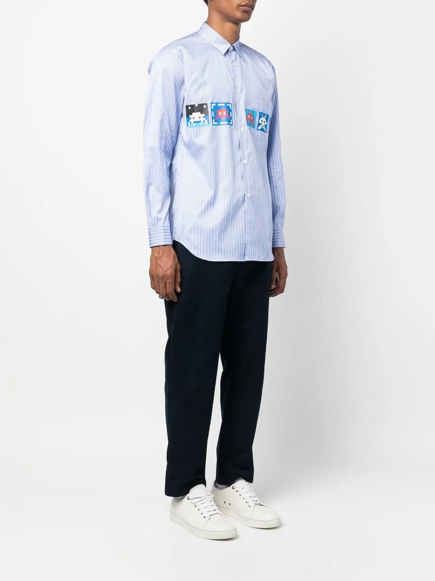 graphic-print long-sleeved shirt