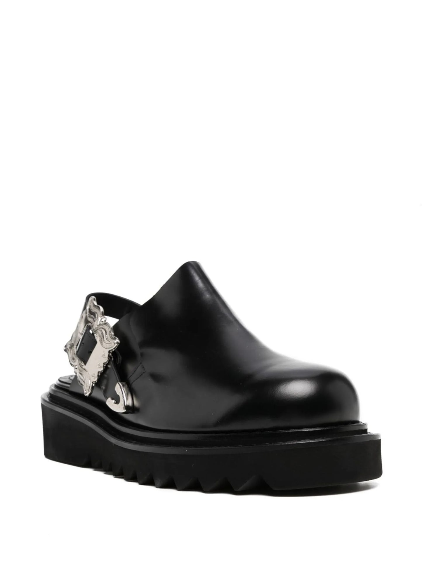 slingback buckle-detail sandals