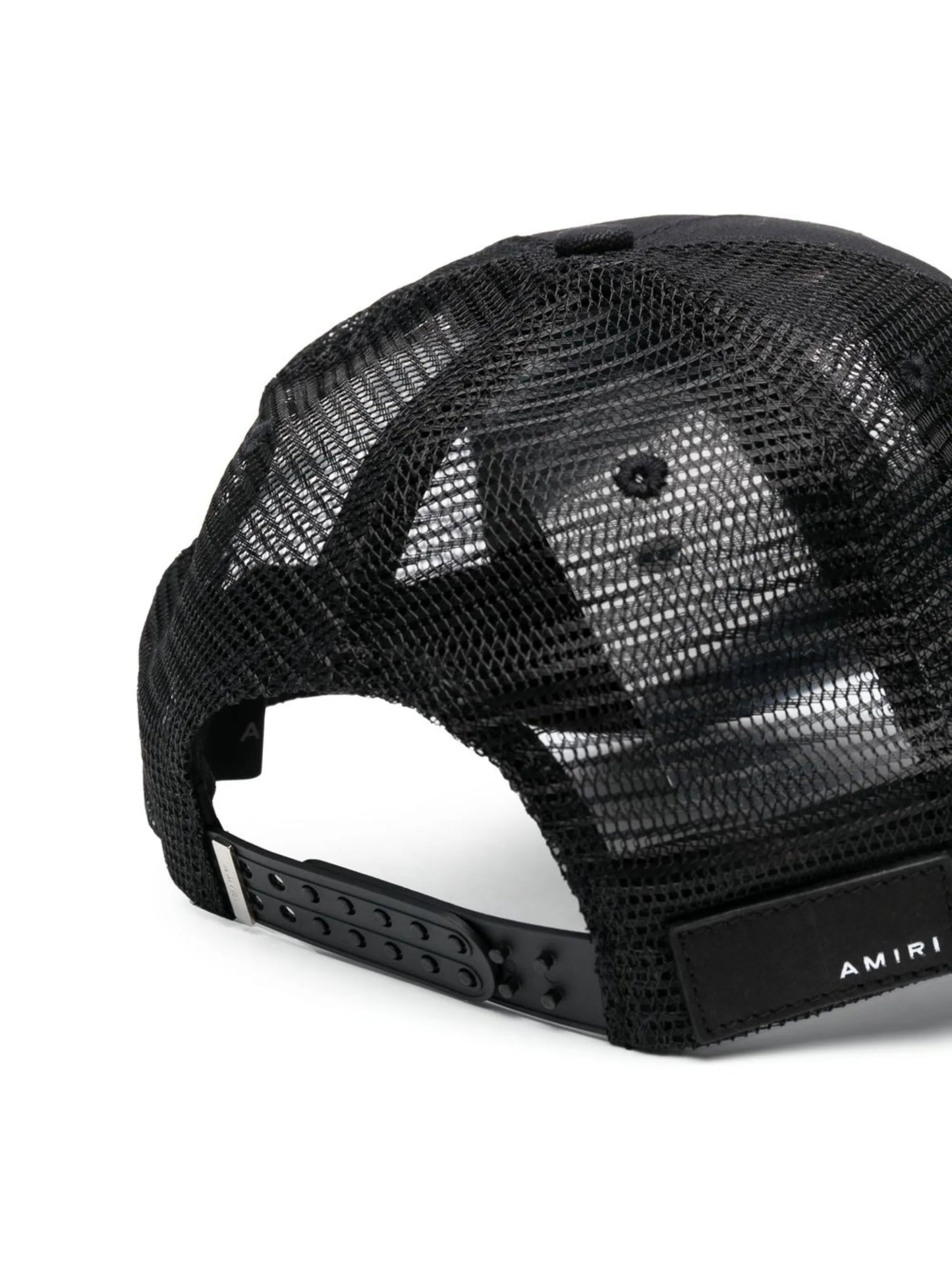 embroidered-logo mesh panelled cap
