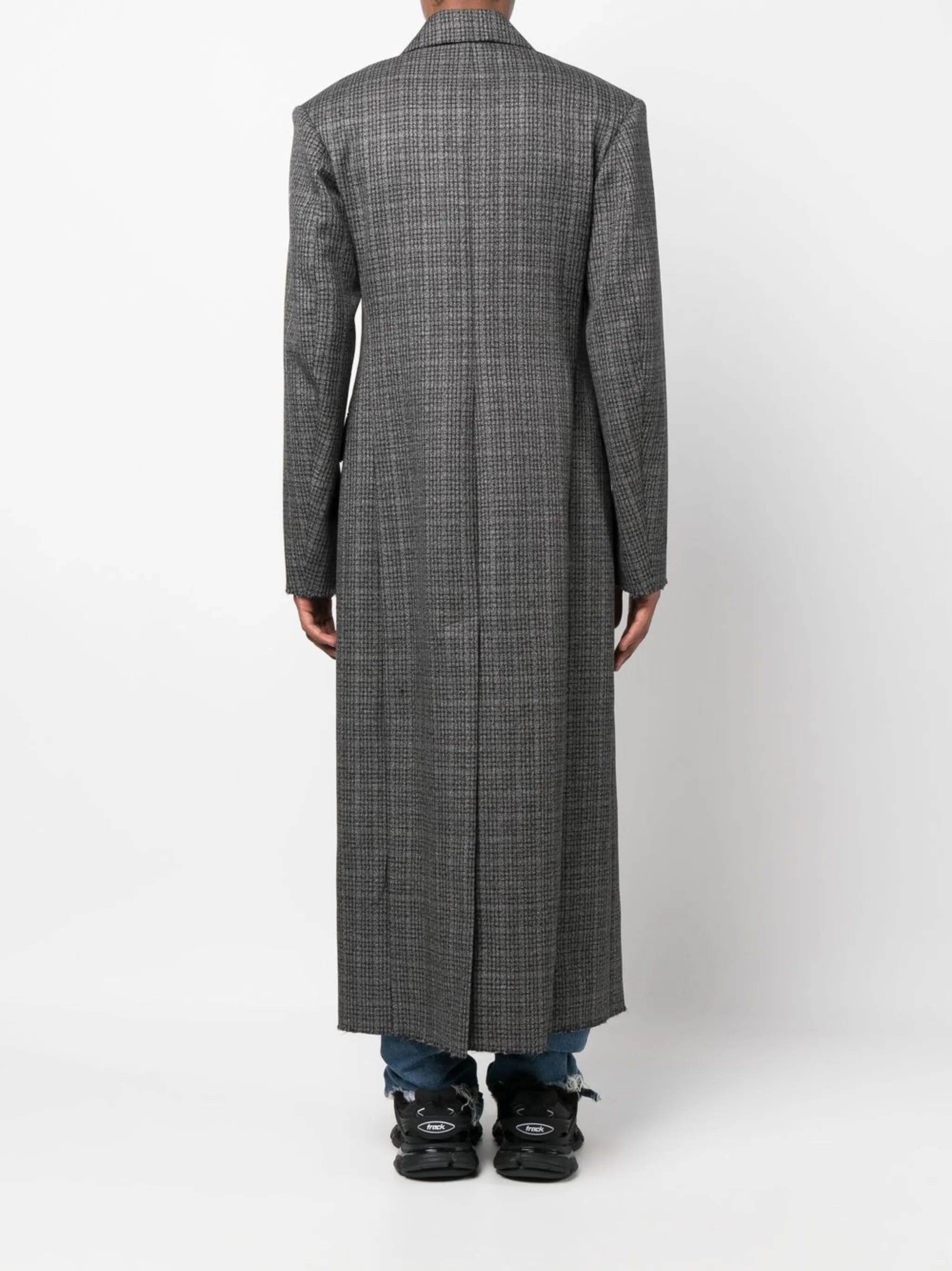 houndstooth double-breasted coat
