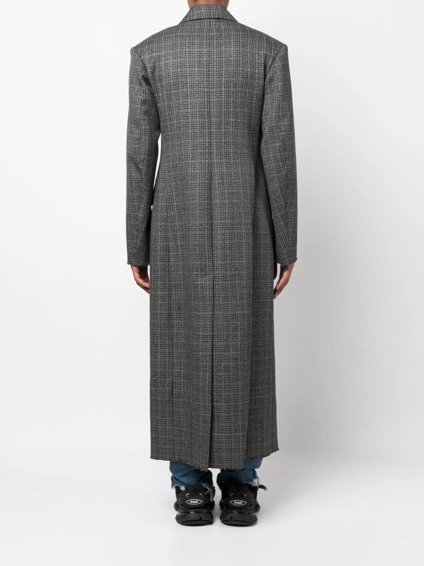 houndstooth double-breasted coat