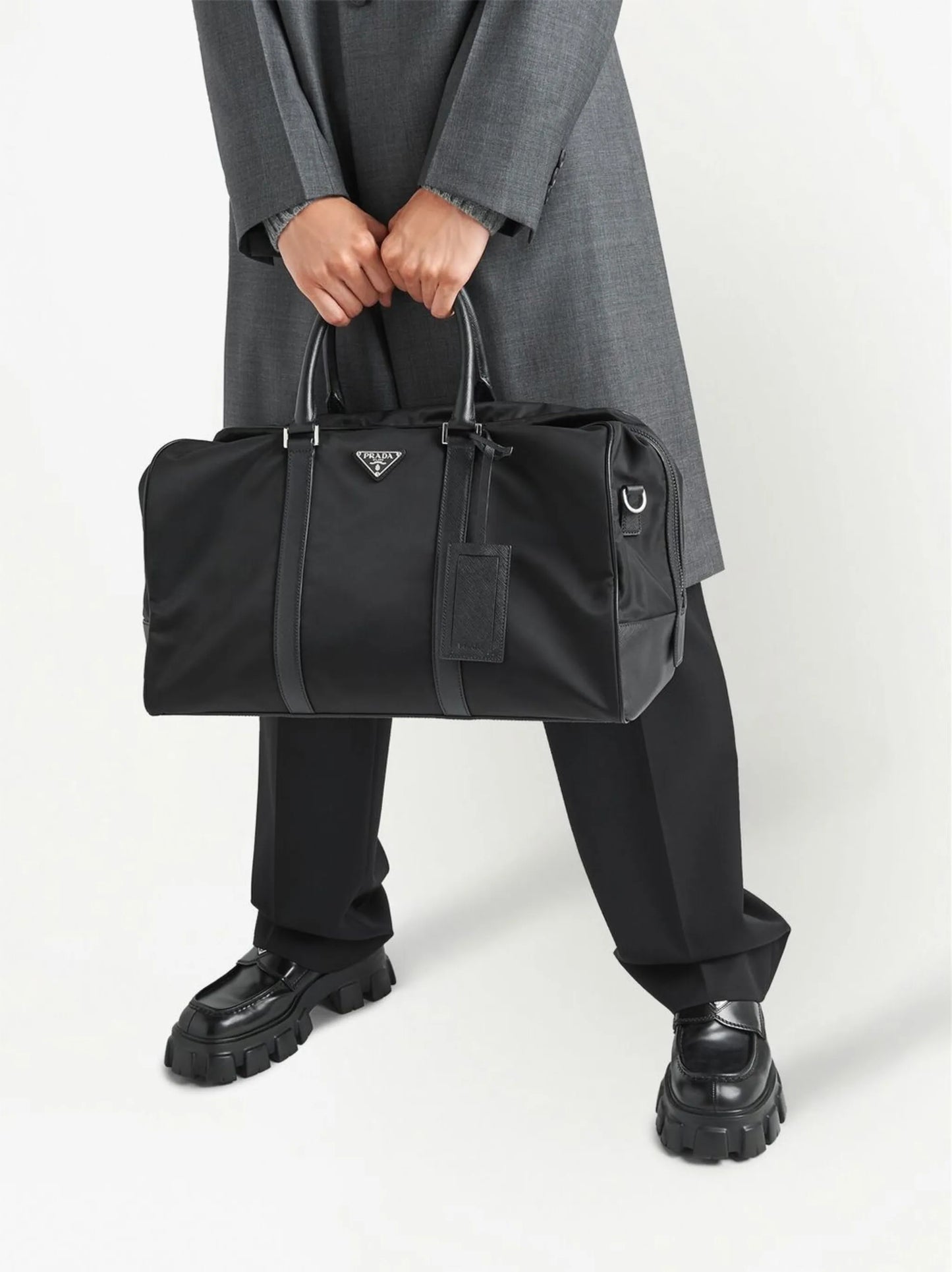 triangle logo-patch duffel bag