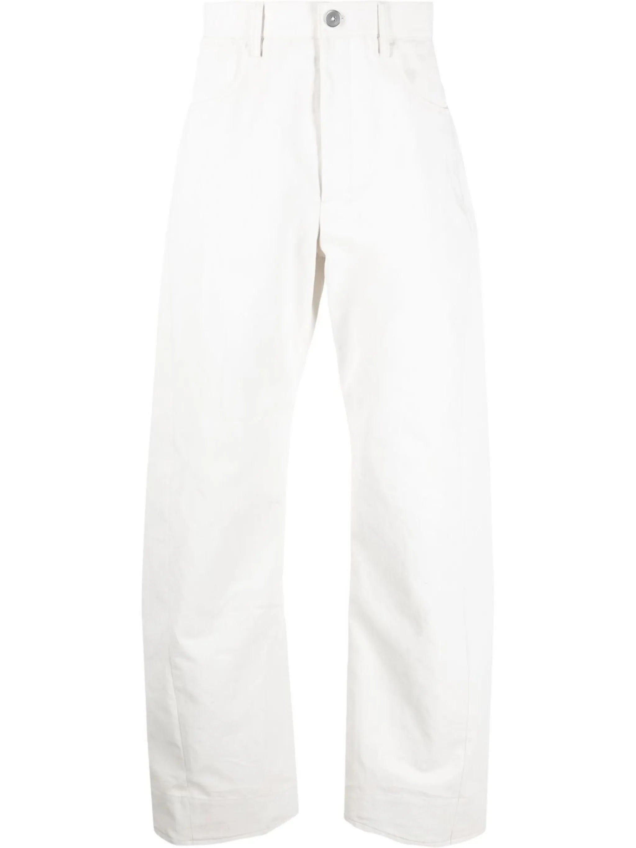 high-waist straight trousers