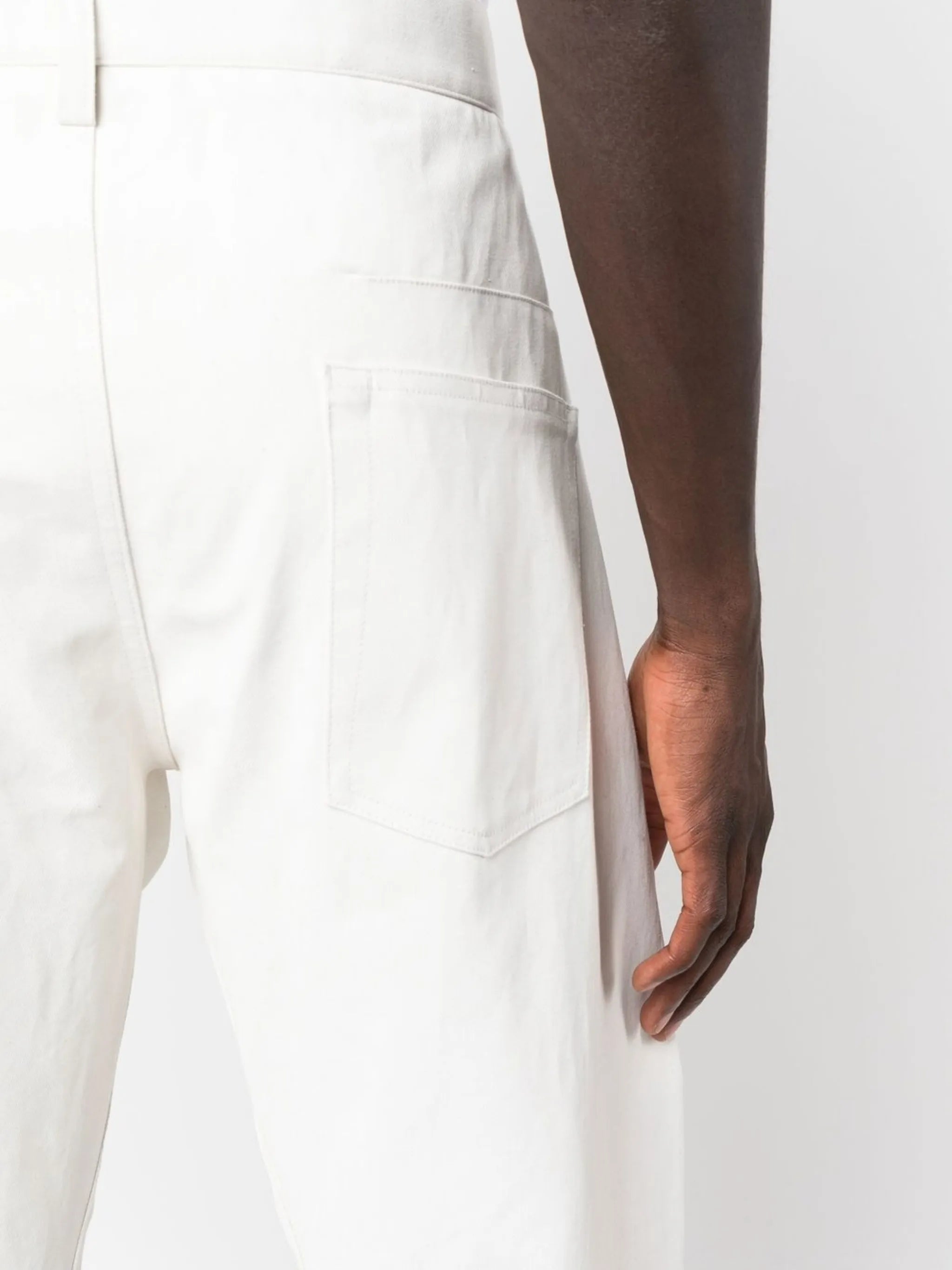 high-waist straight trousers