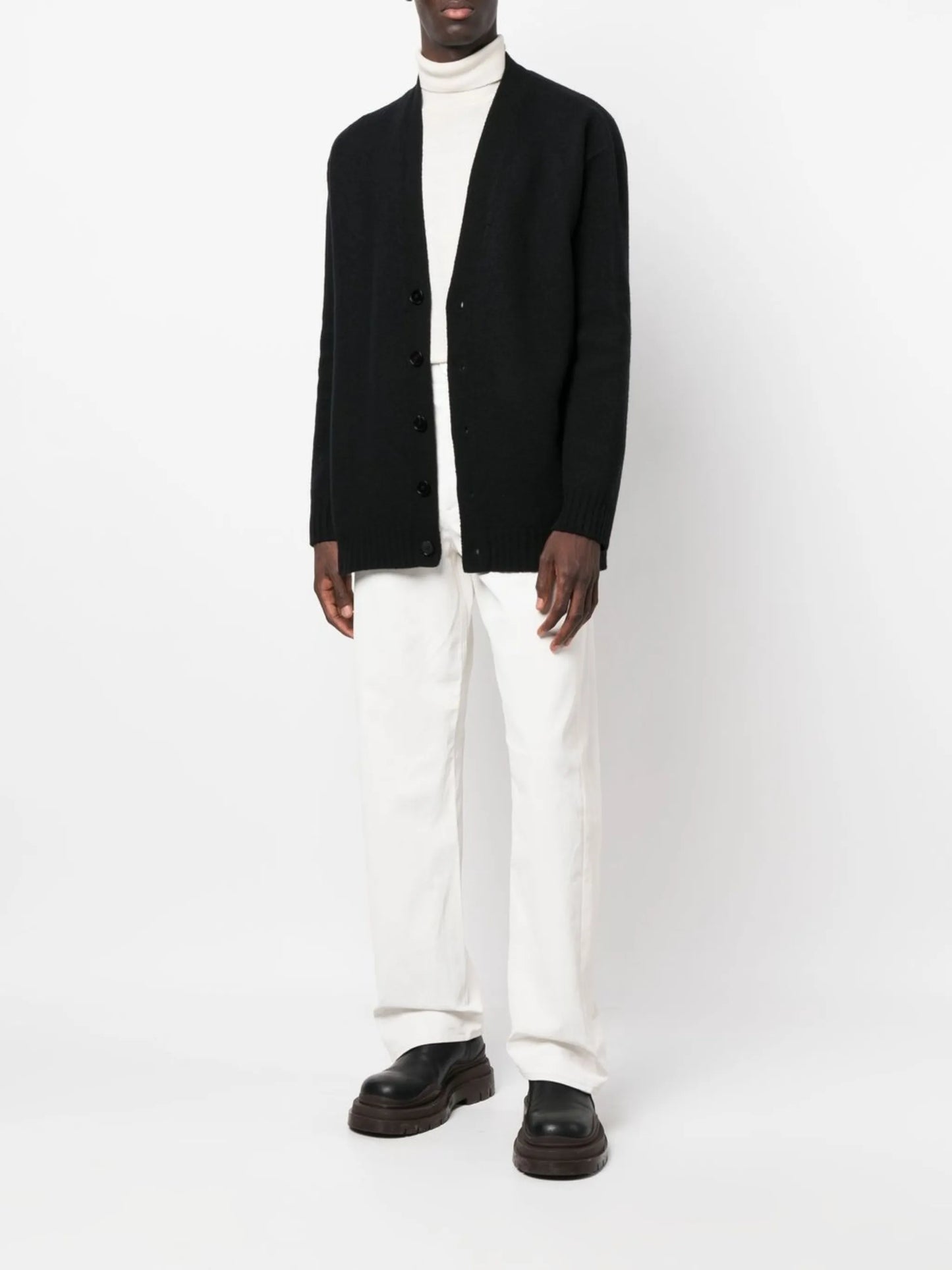 high-waist straight trousers