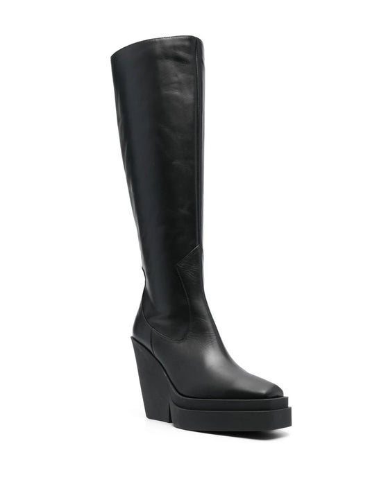 120mm knee-high leather boots