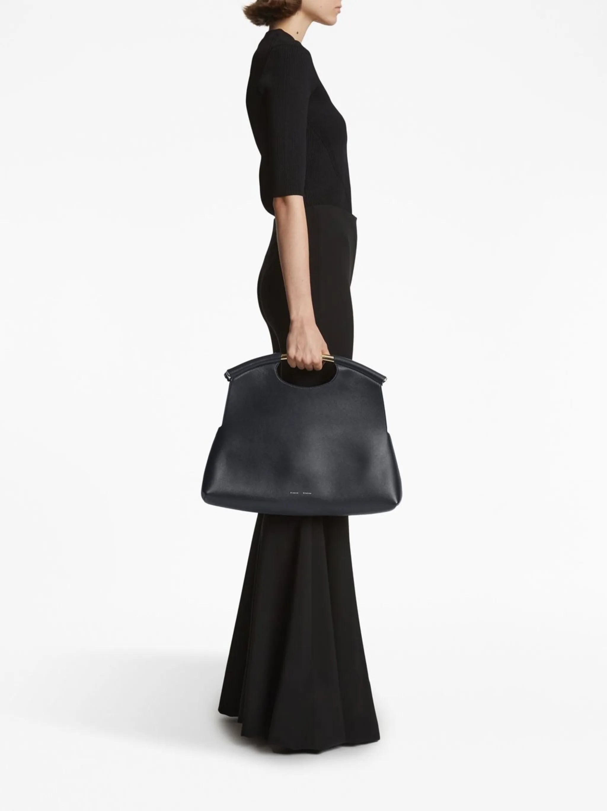 Bar leather tote bag