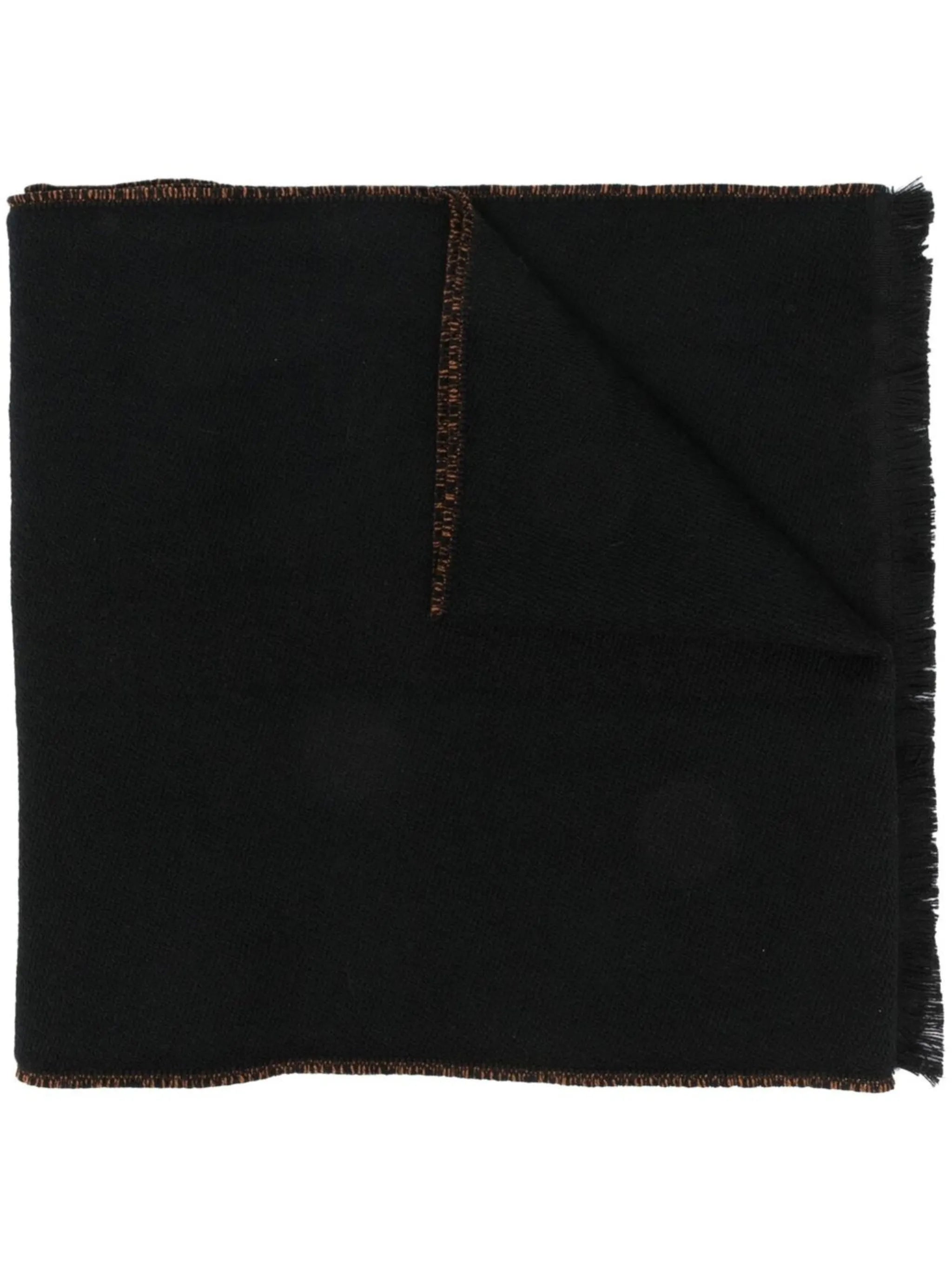 frayed-edge wool scarf