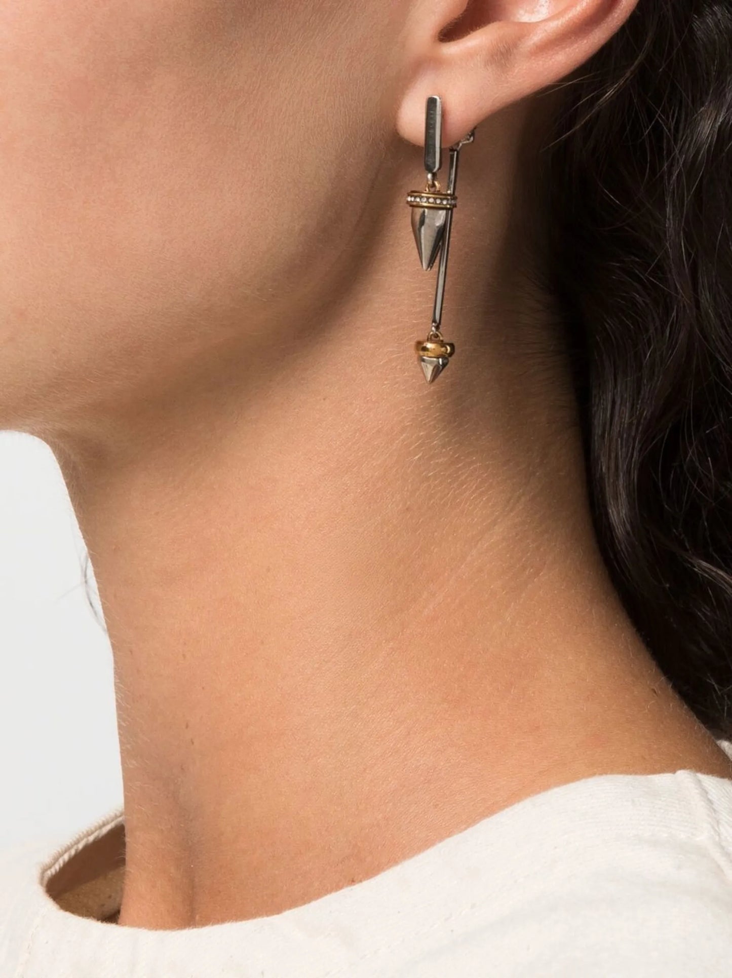 spike-embellished draped earrings