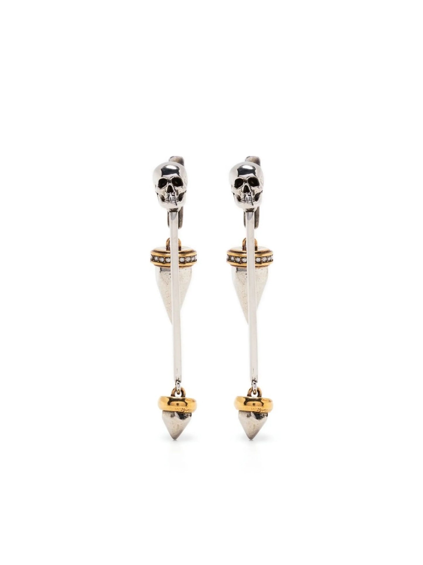 spike-embellished draped earrings