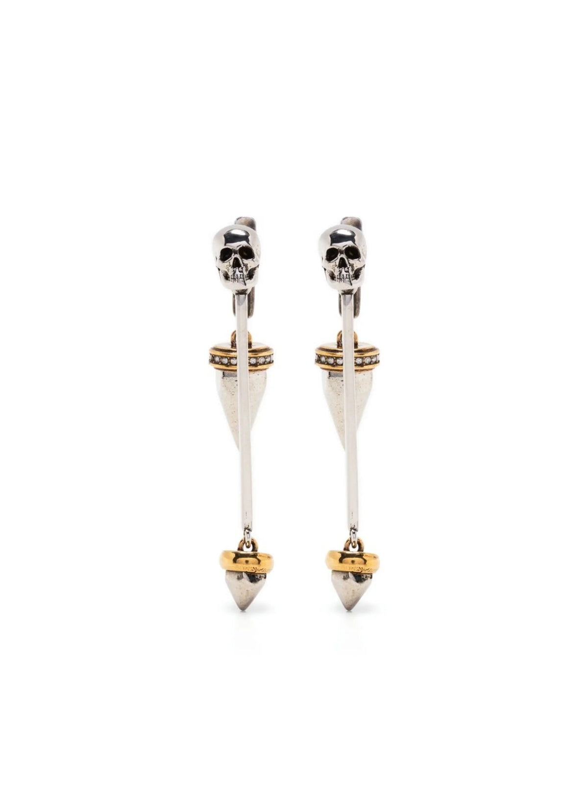 spike-embellished draped earrings