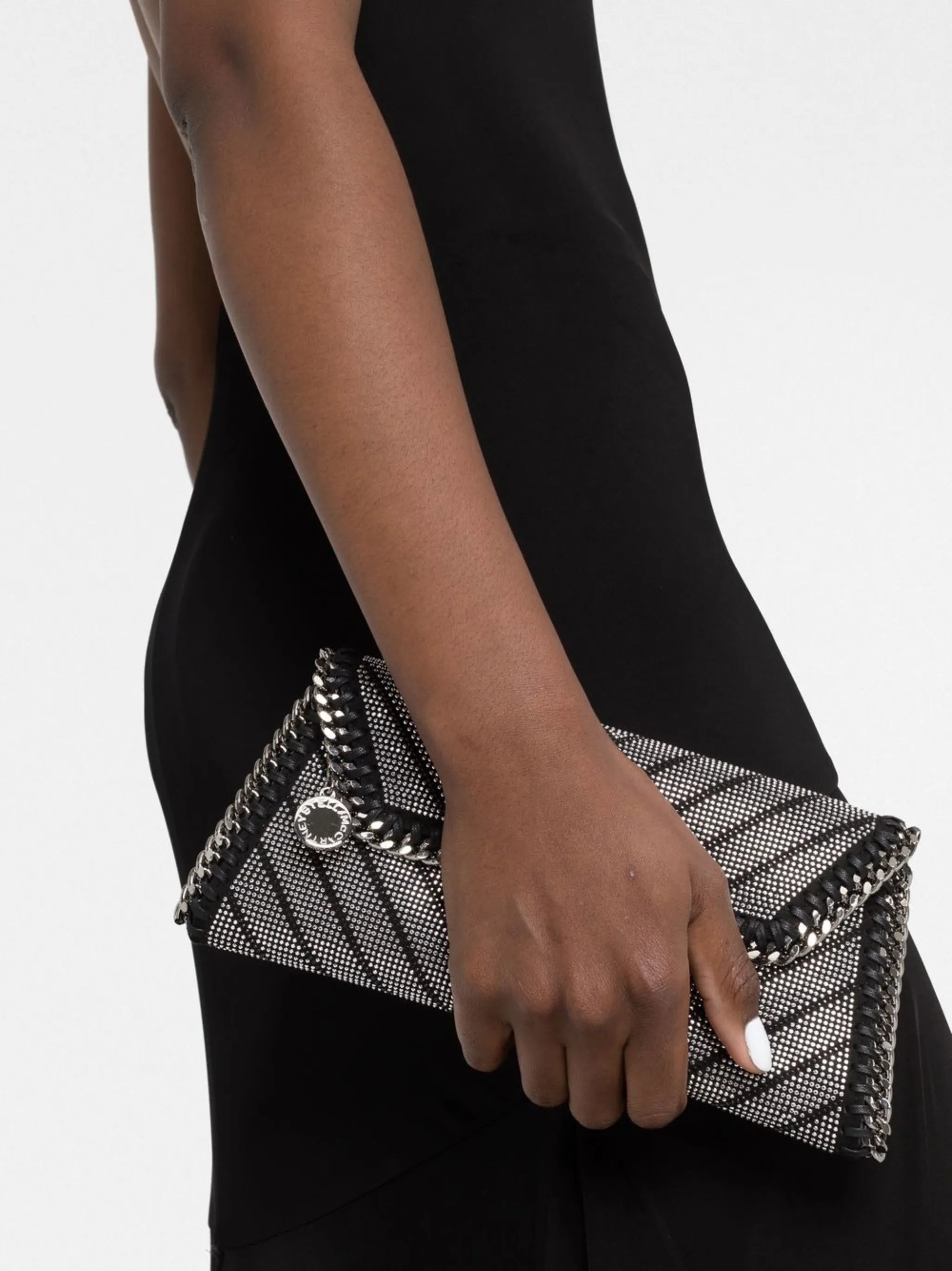 crystal-embellished clutch bag