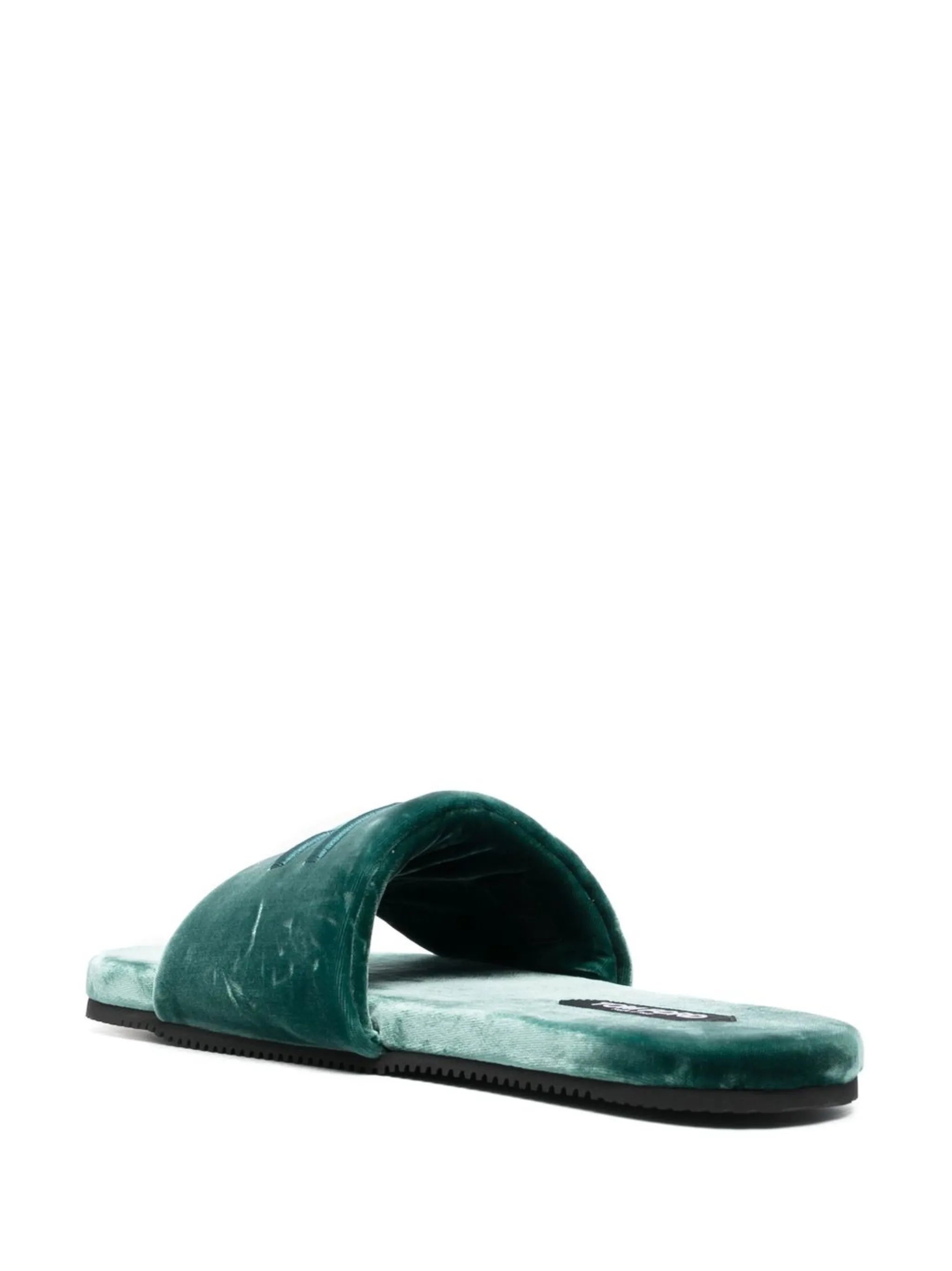 monogram velvet slides